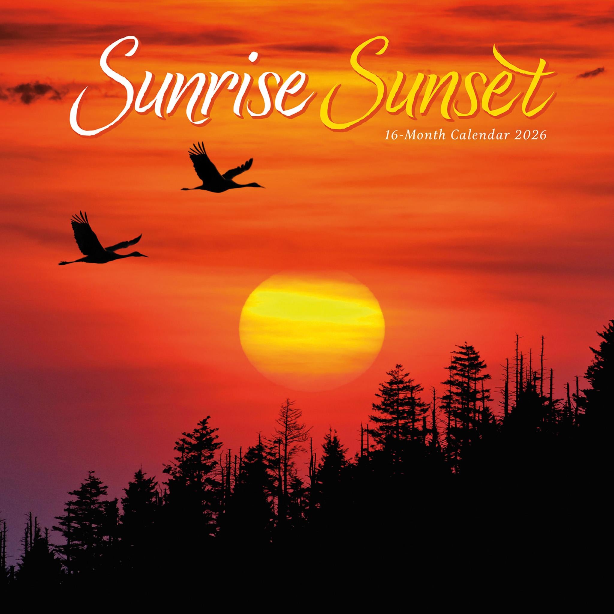 Sunrise Sunset 2026 Wall Calendar