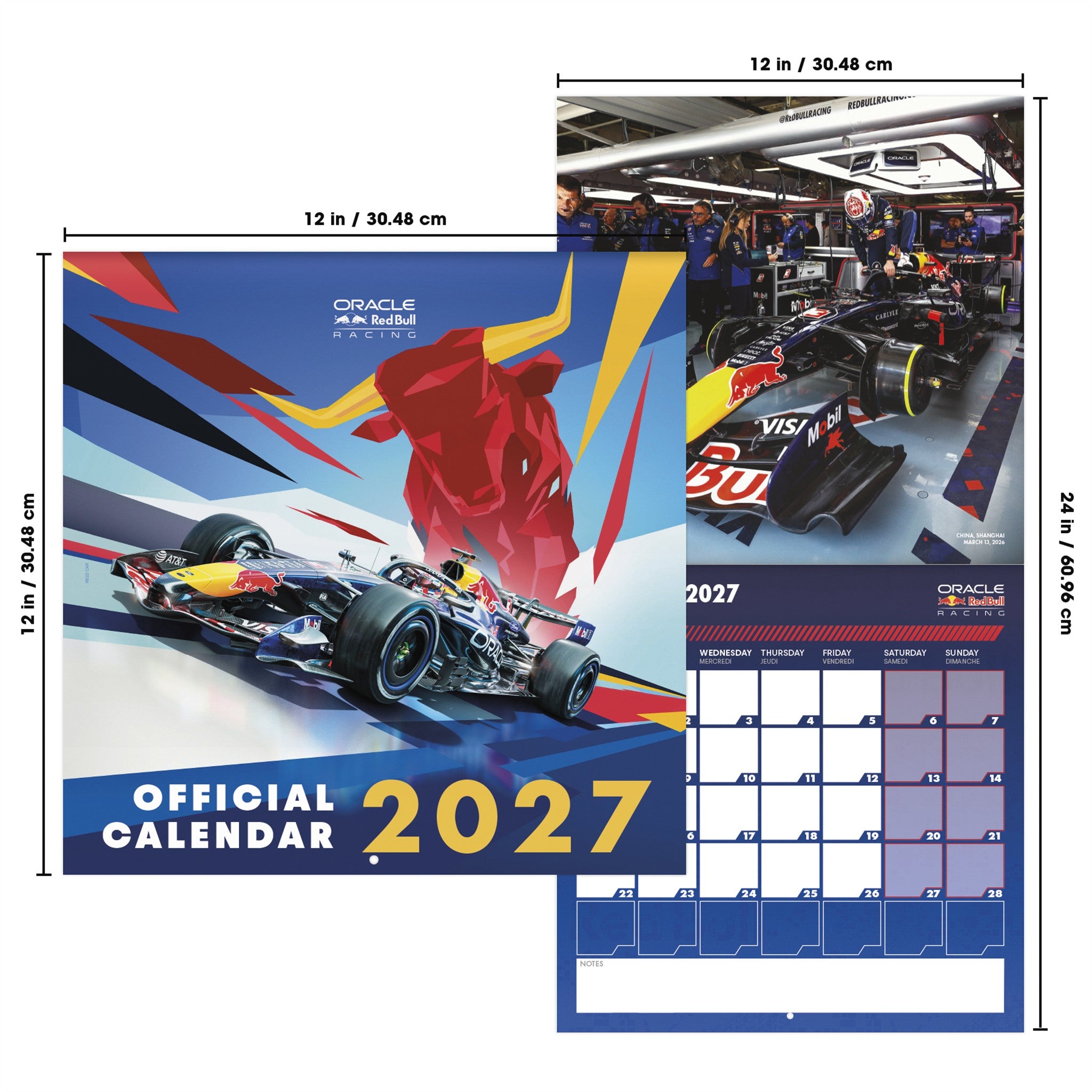 Oracle Red Bull Racing 2027 Wall Calendar