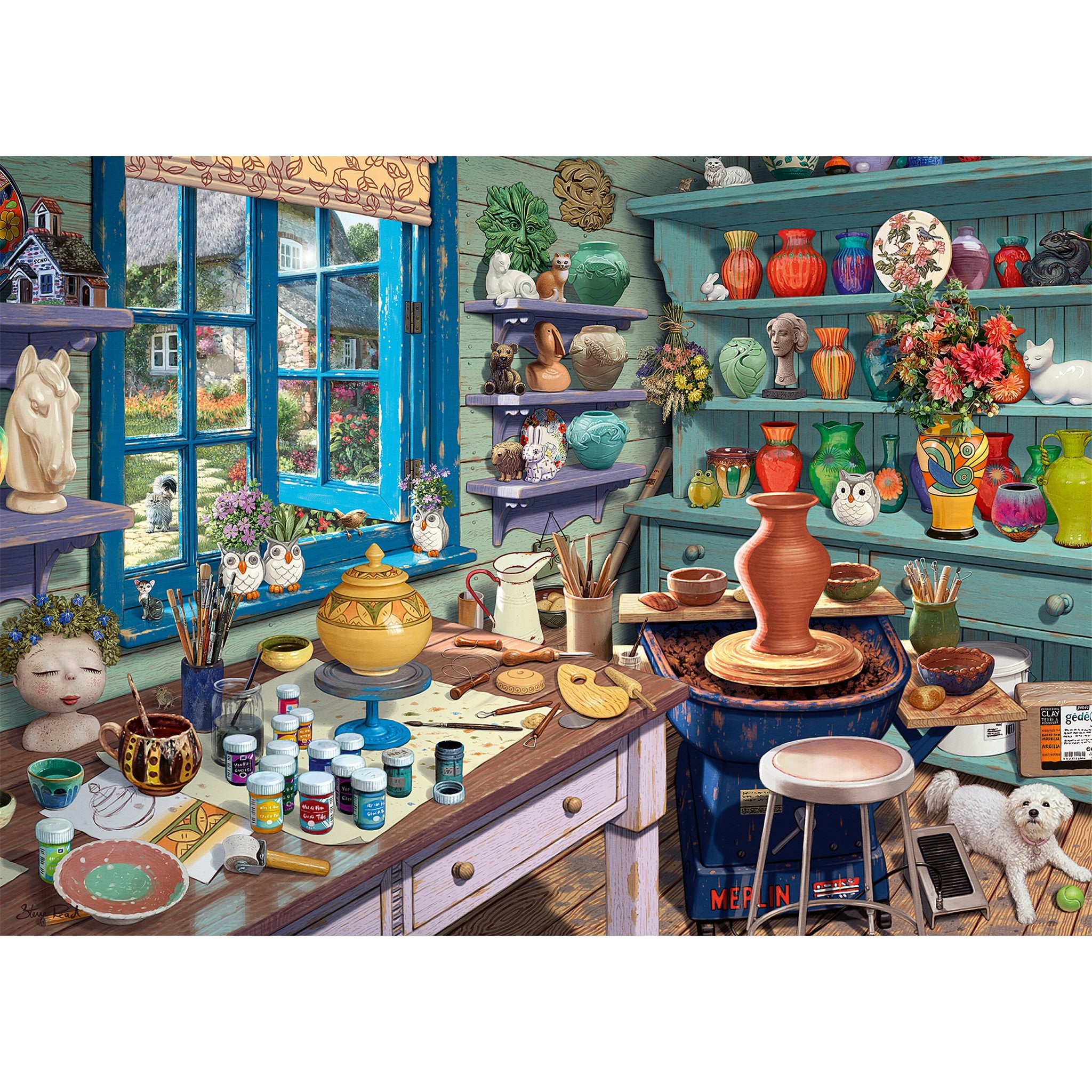 Pottery Studio Sanctuary 500 Piece Large Format Puzzle