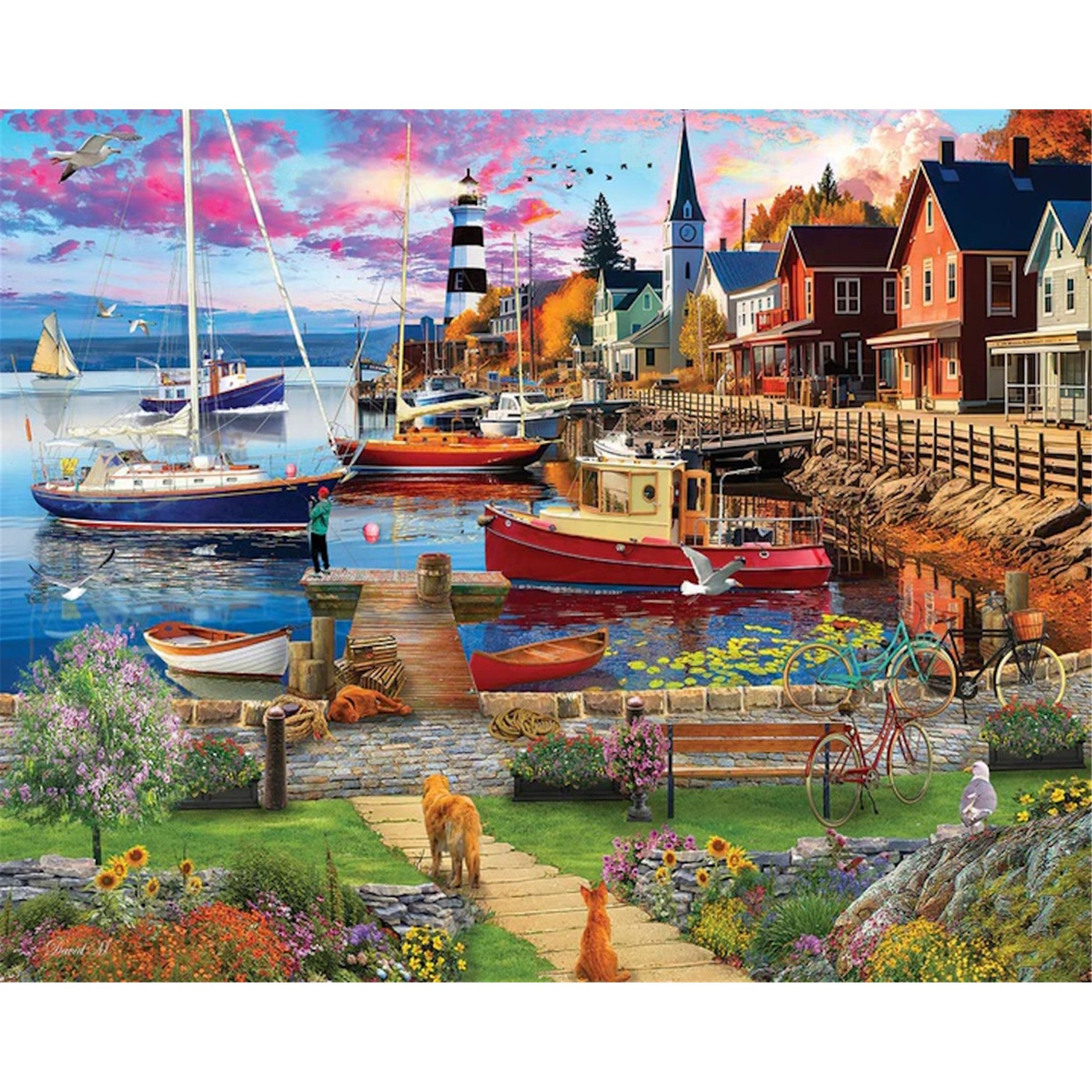 Boat Harbor 1000 Piece Puzzle