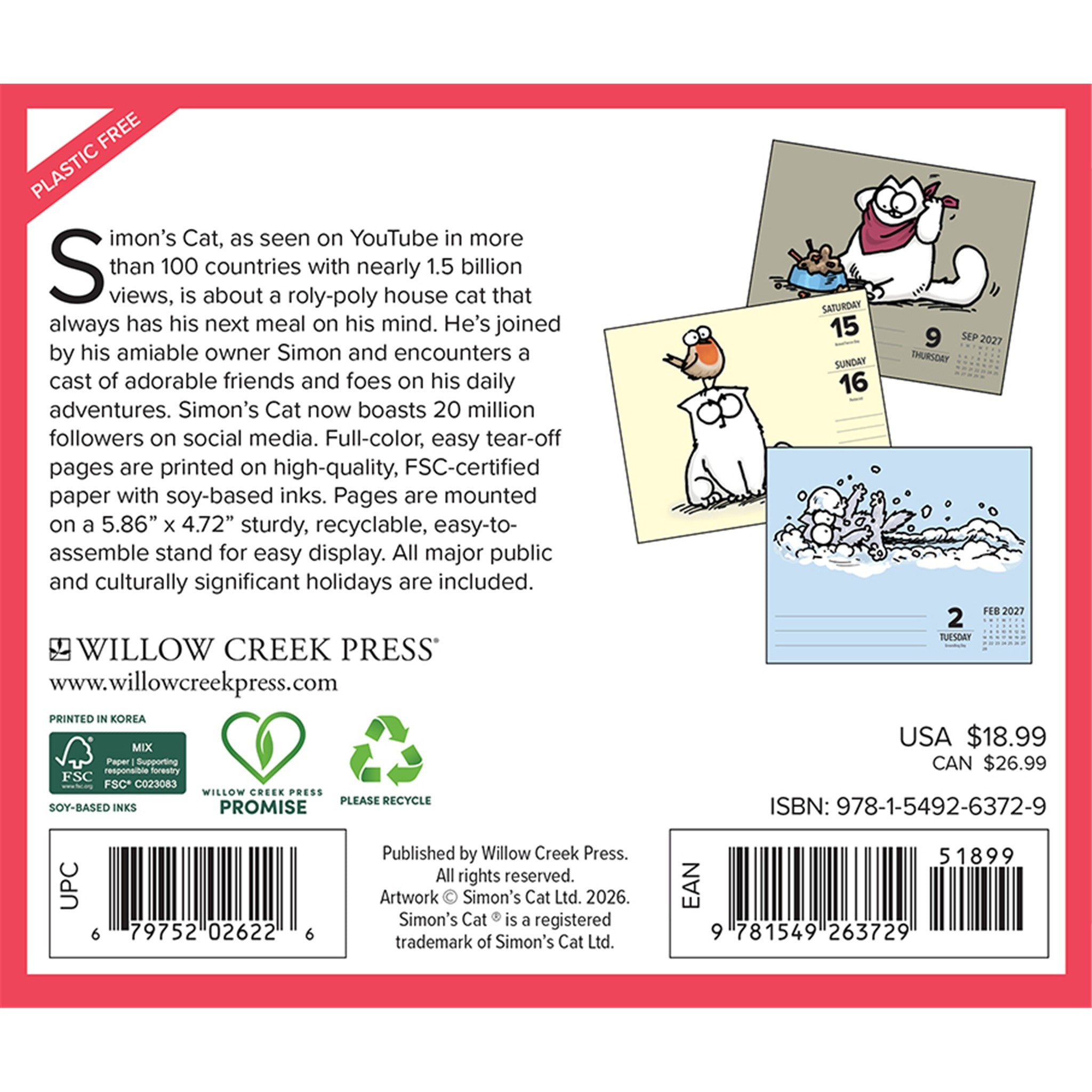 Simon's Cat 2027 Box Calendar - Online Only