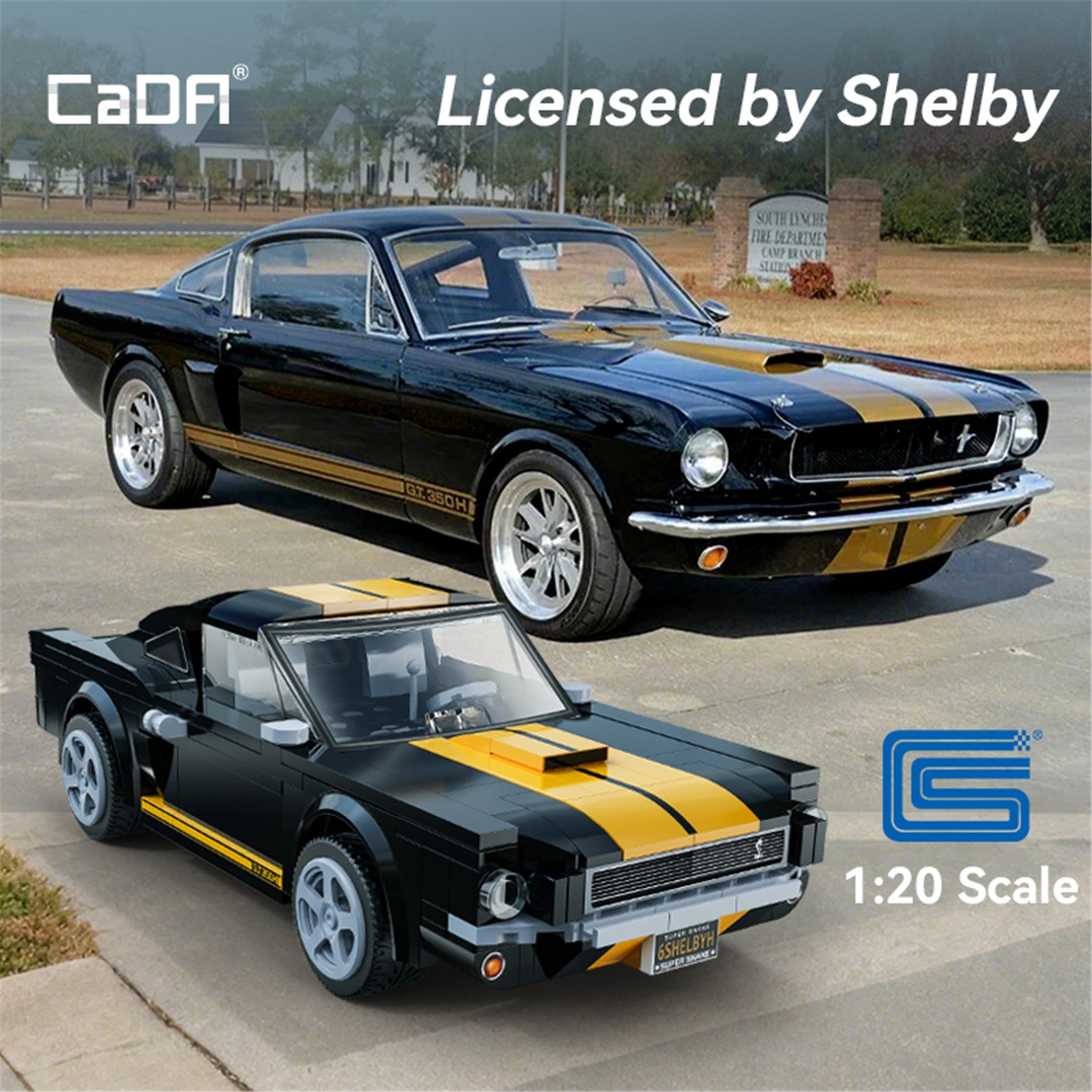 Black 1:20 Shelby GT350H 292 Pieces with Remote Control