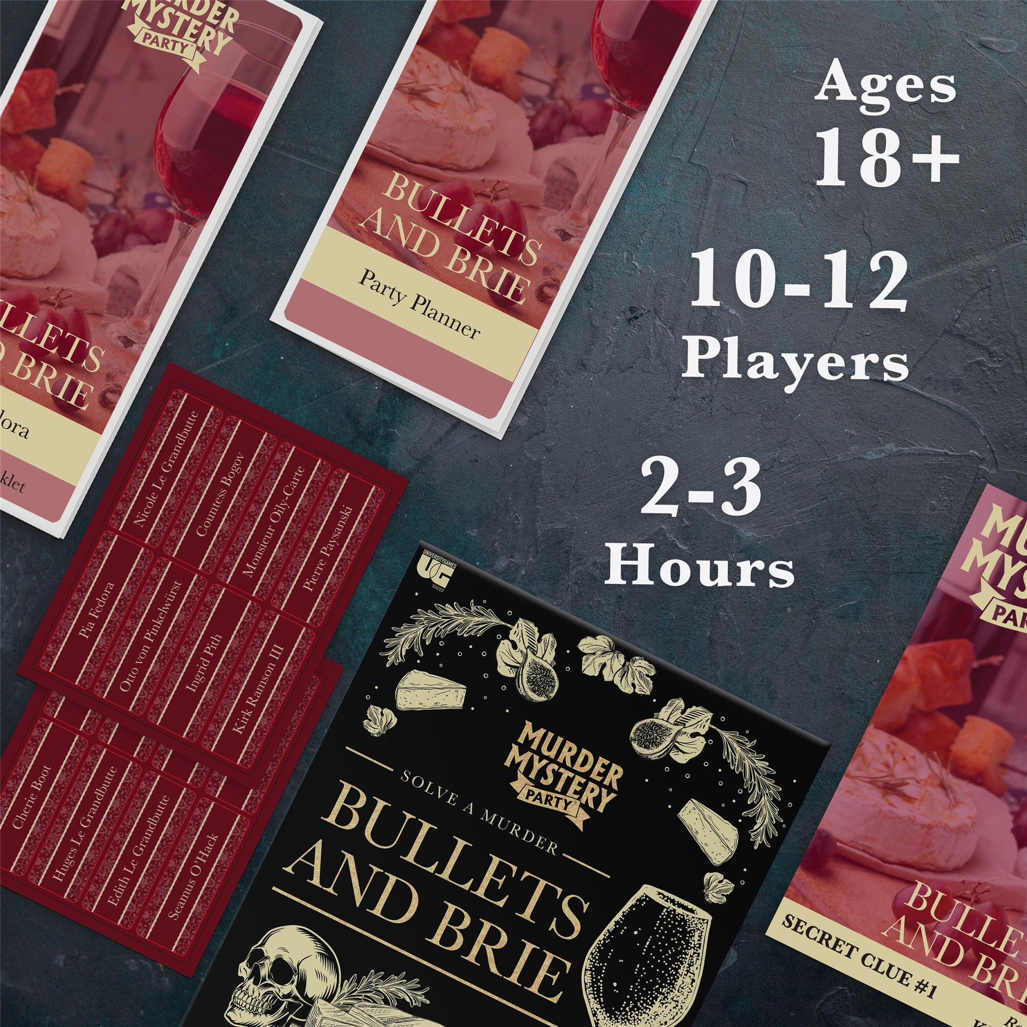 Bullets & Brie Murder Mystery Party Game