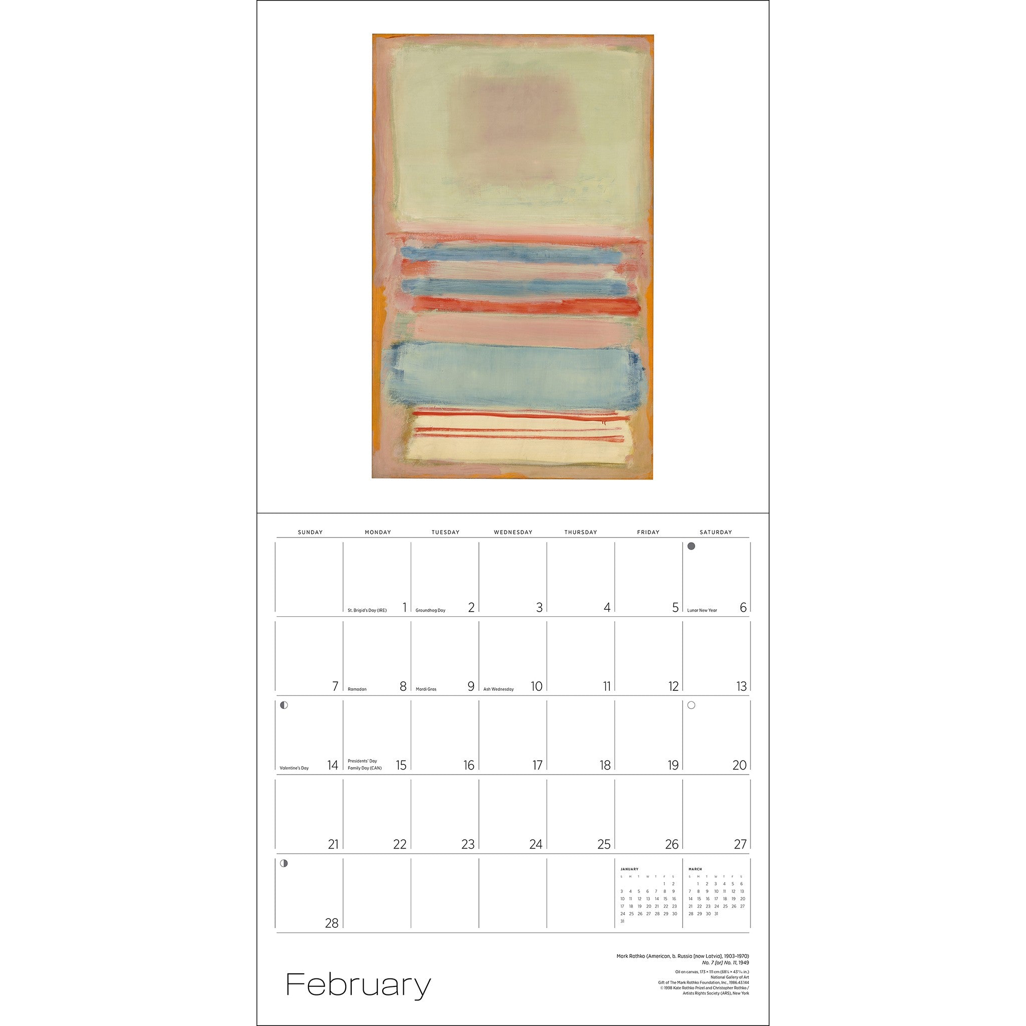 Rothko 2027 Wall Calendar