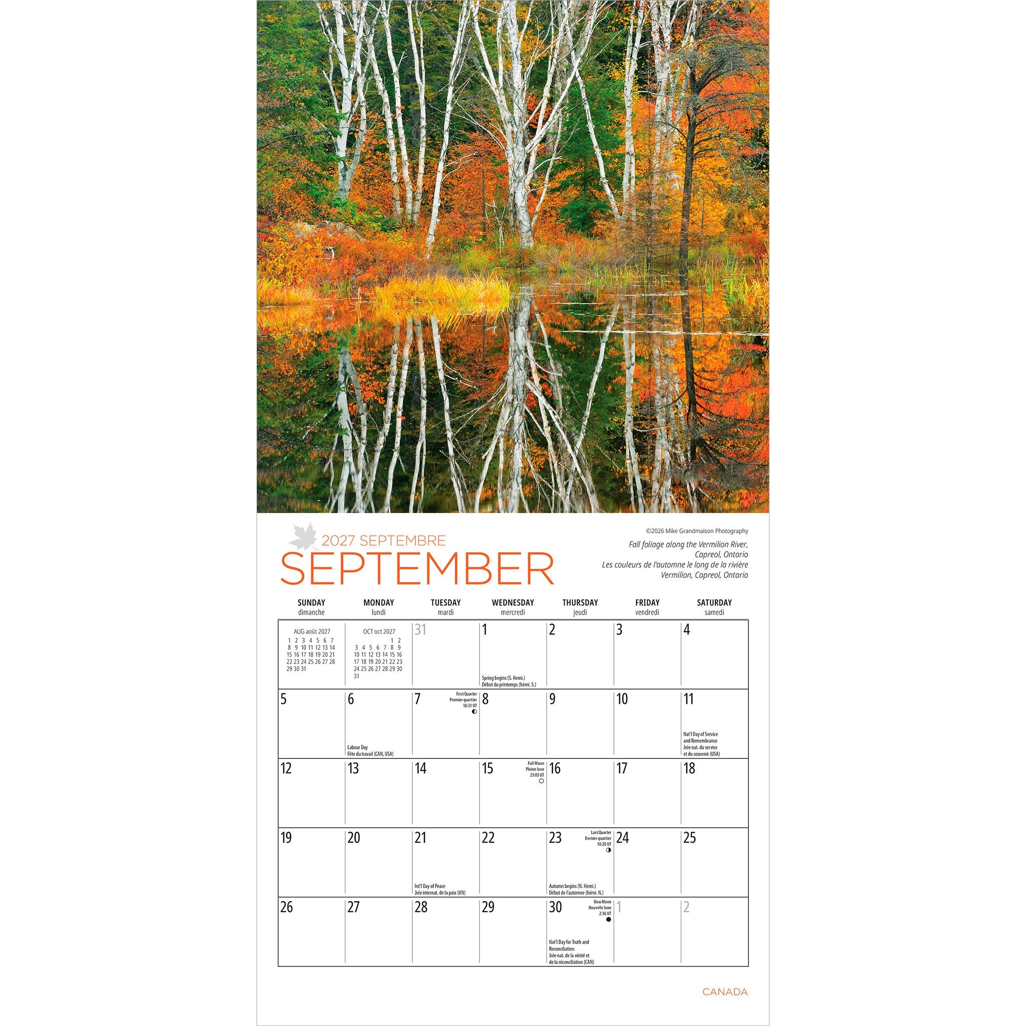 Canada 2027 Mini Calendar