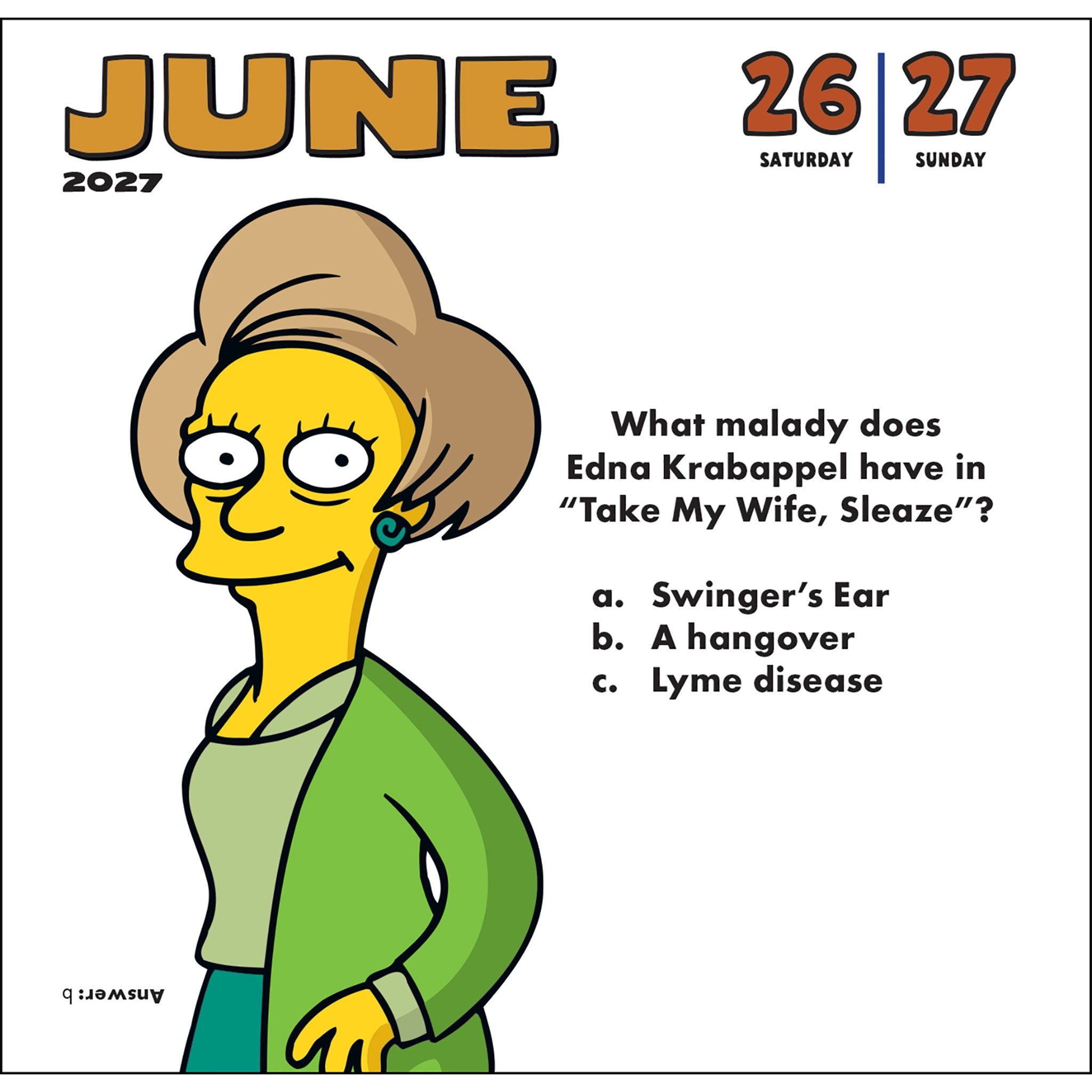 The Simpsons 2027 Box Calendar