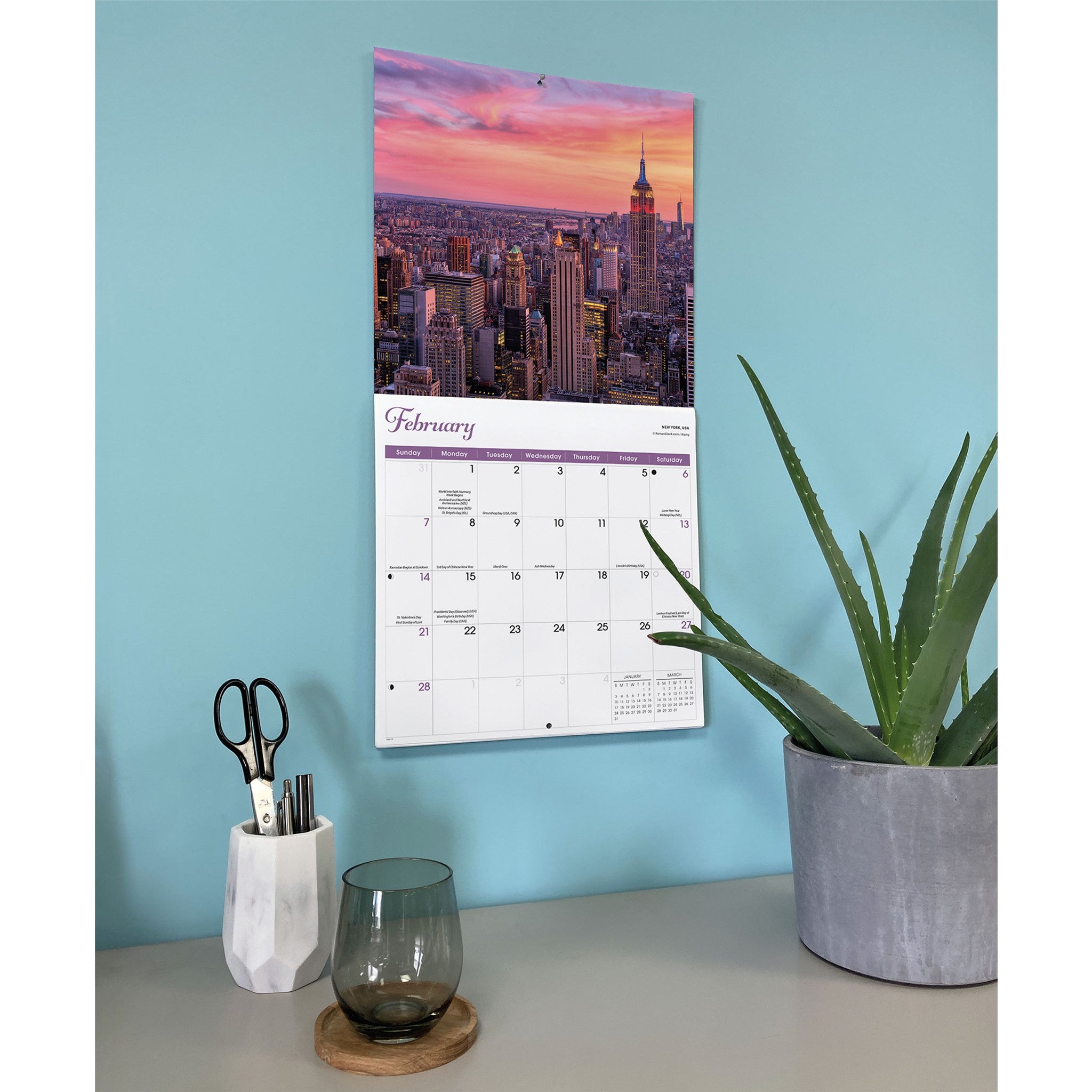 Sunrise Sunset 2027 Wall Calendar