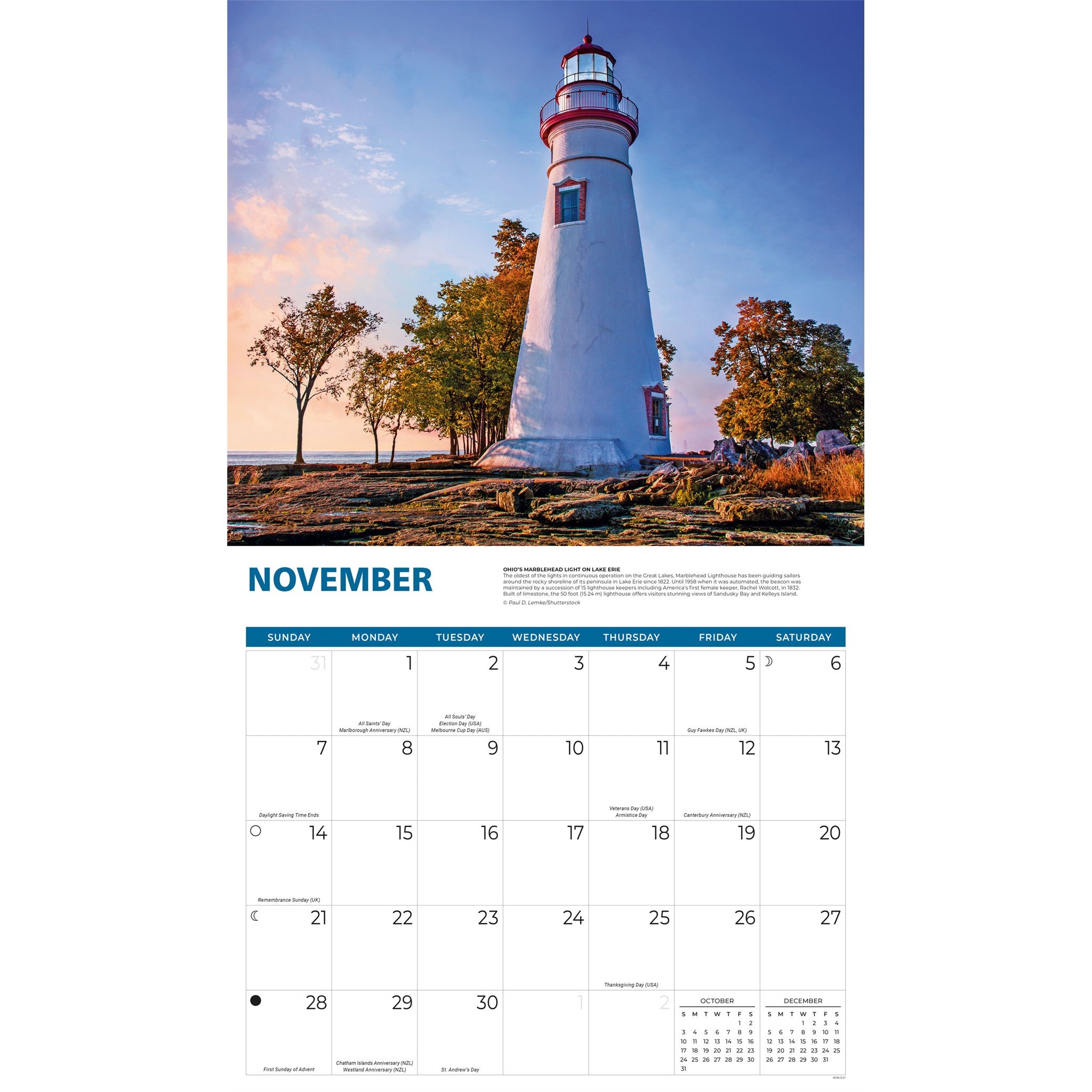 Lighthouses 2027 Wall Calendar