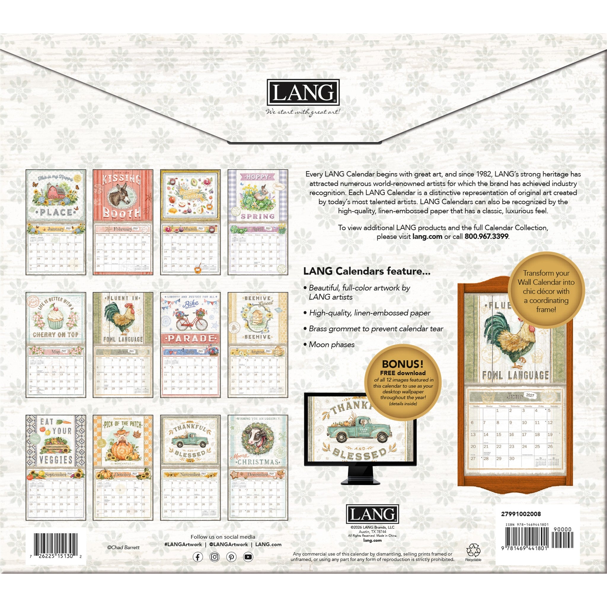 Farmhouse 2027 Wall Calendar - Online Only