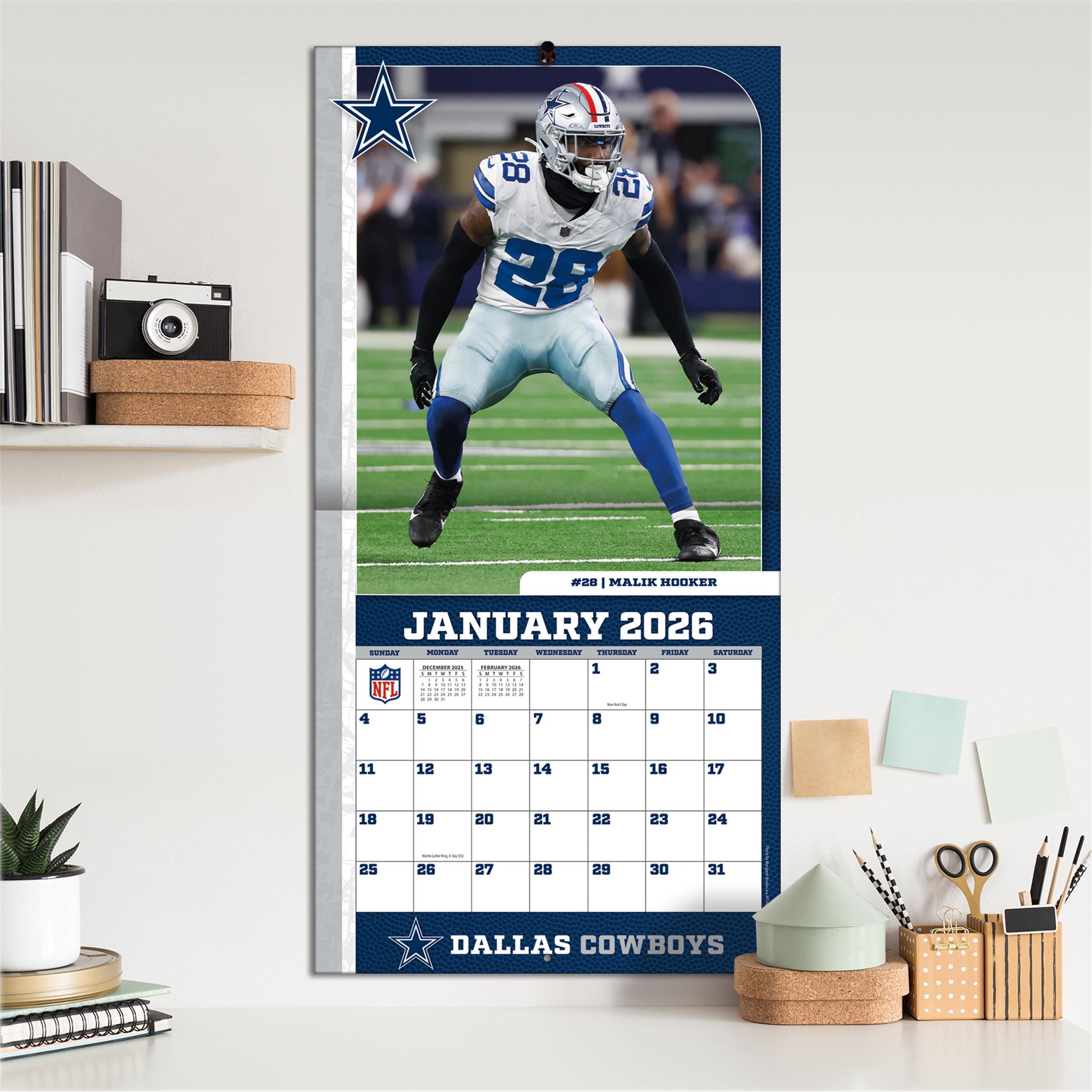 NFL Dallas Cowboys 2026 Wall Calendar