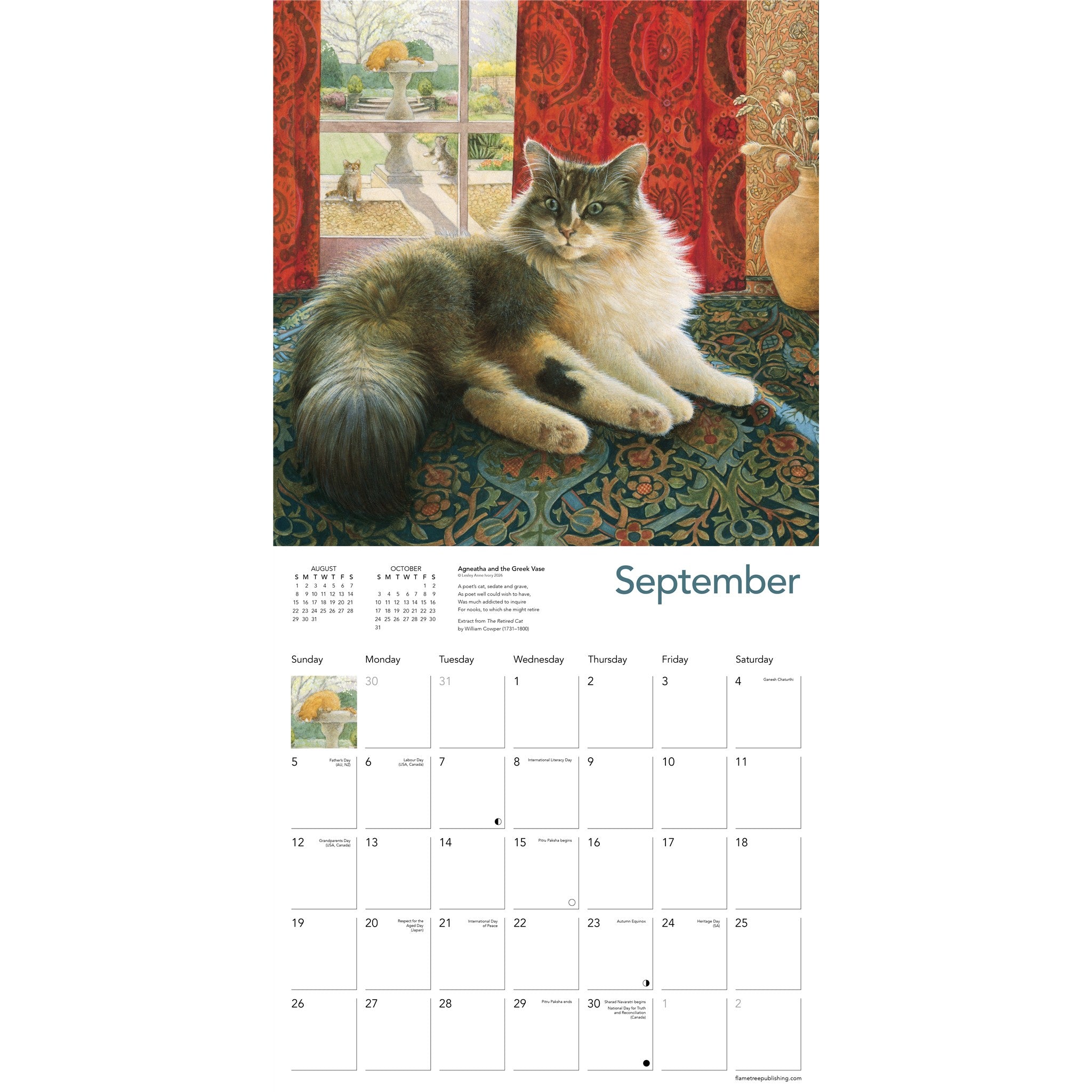 Ivory Cats 2027 Wall Calendar