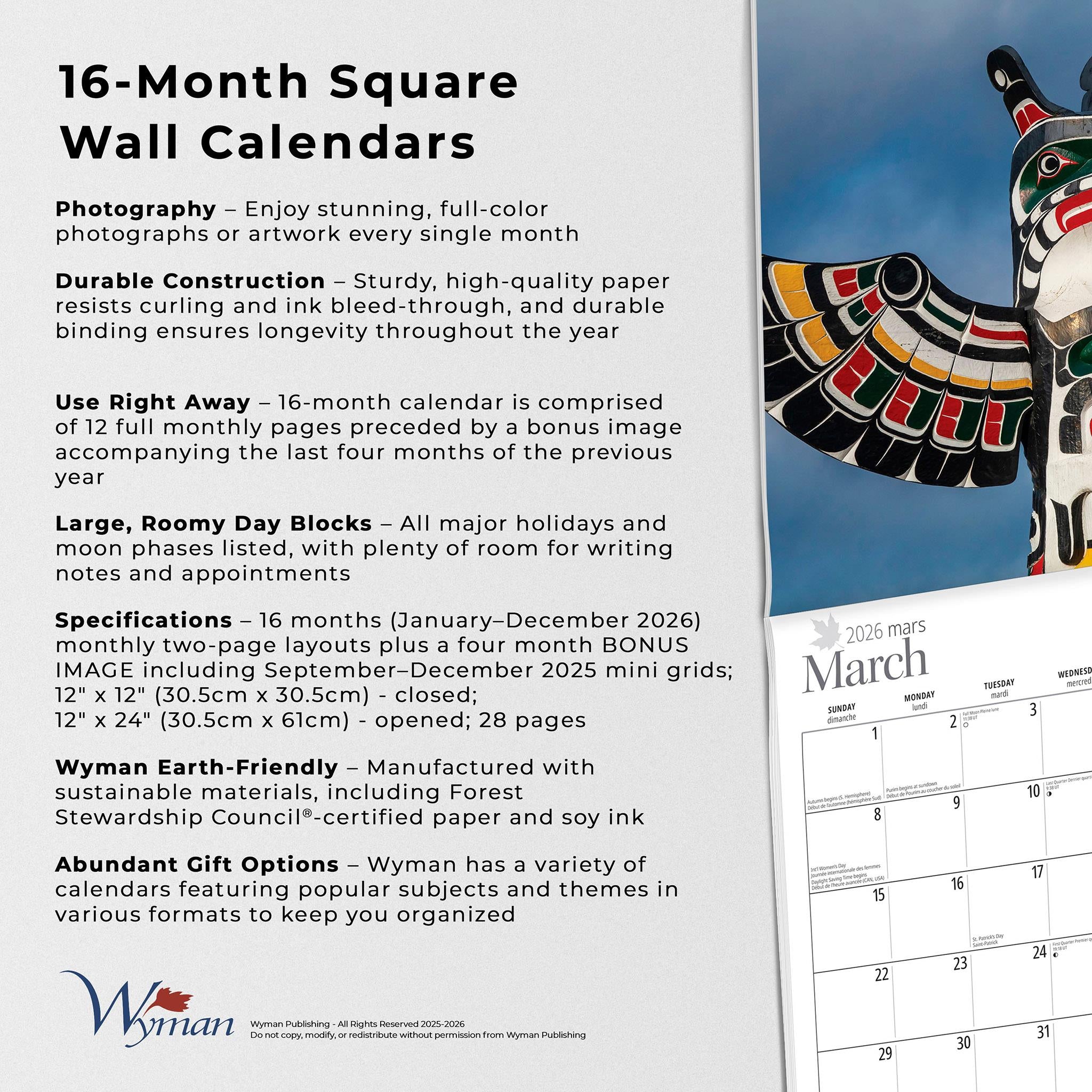 Victoria And Vancouver Island 2026 Wall Calendar