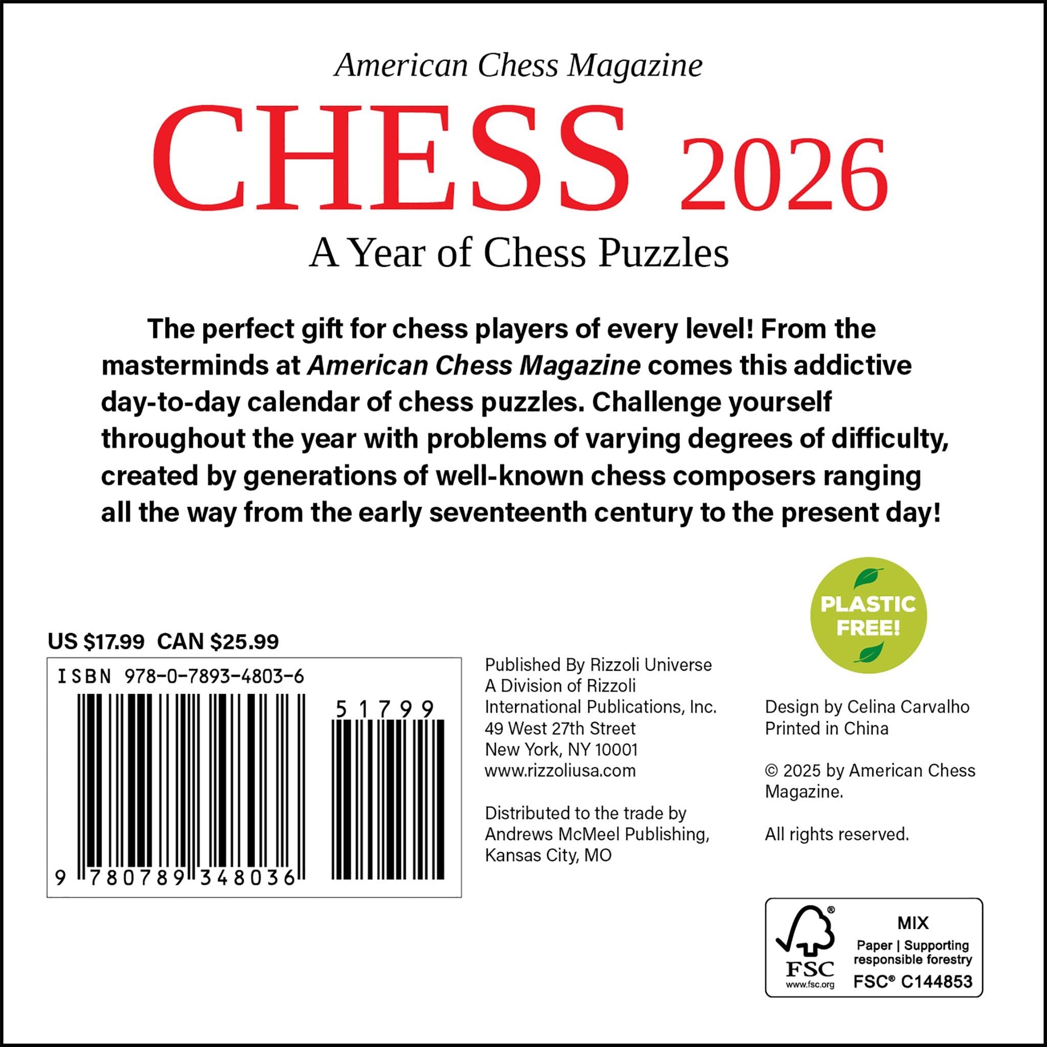 Chess 2026 Box Calendar