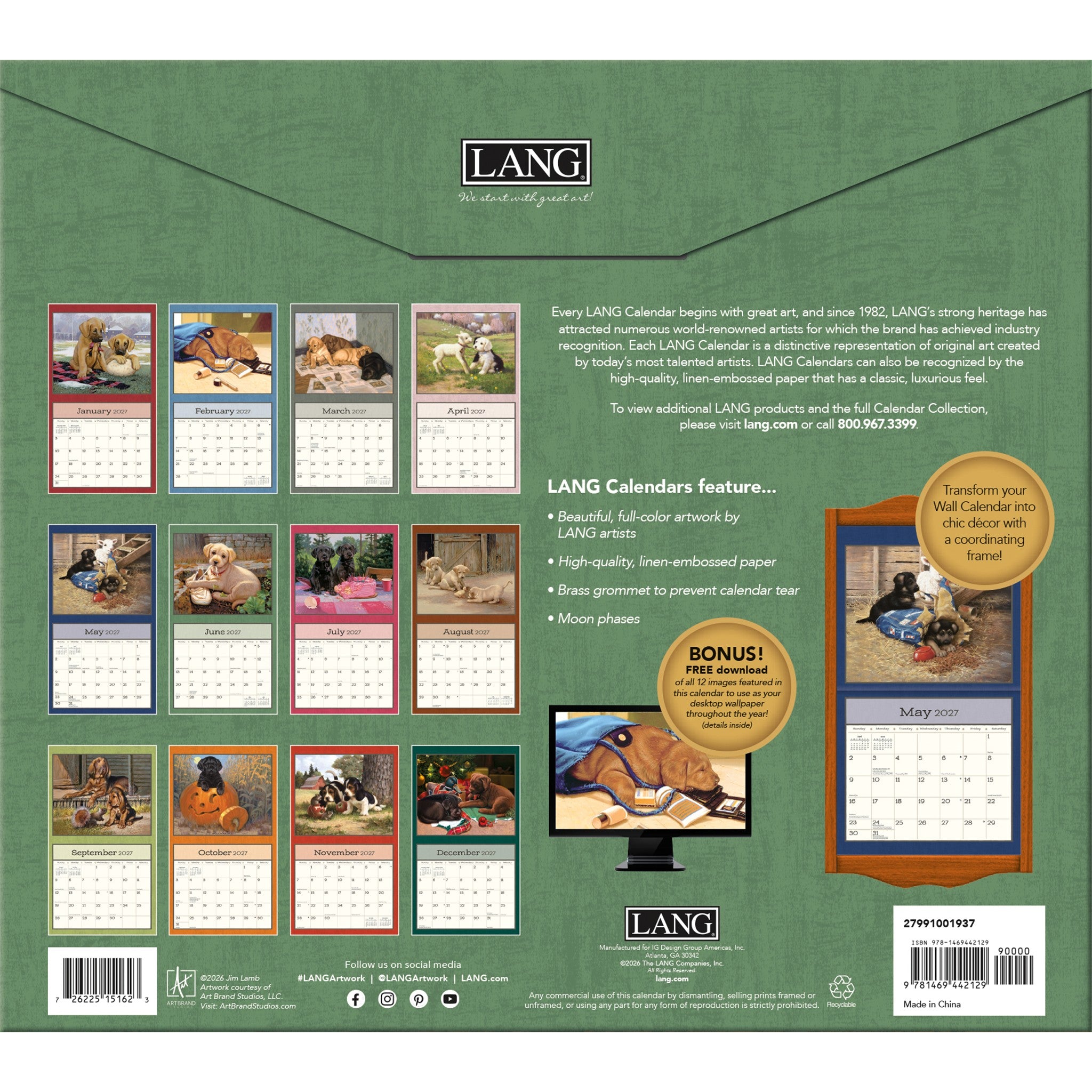 Puppy 2027 Wall Calendar - Online Only