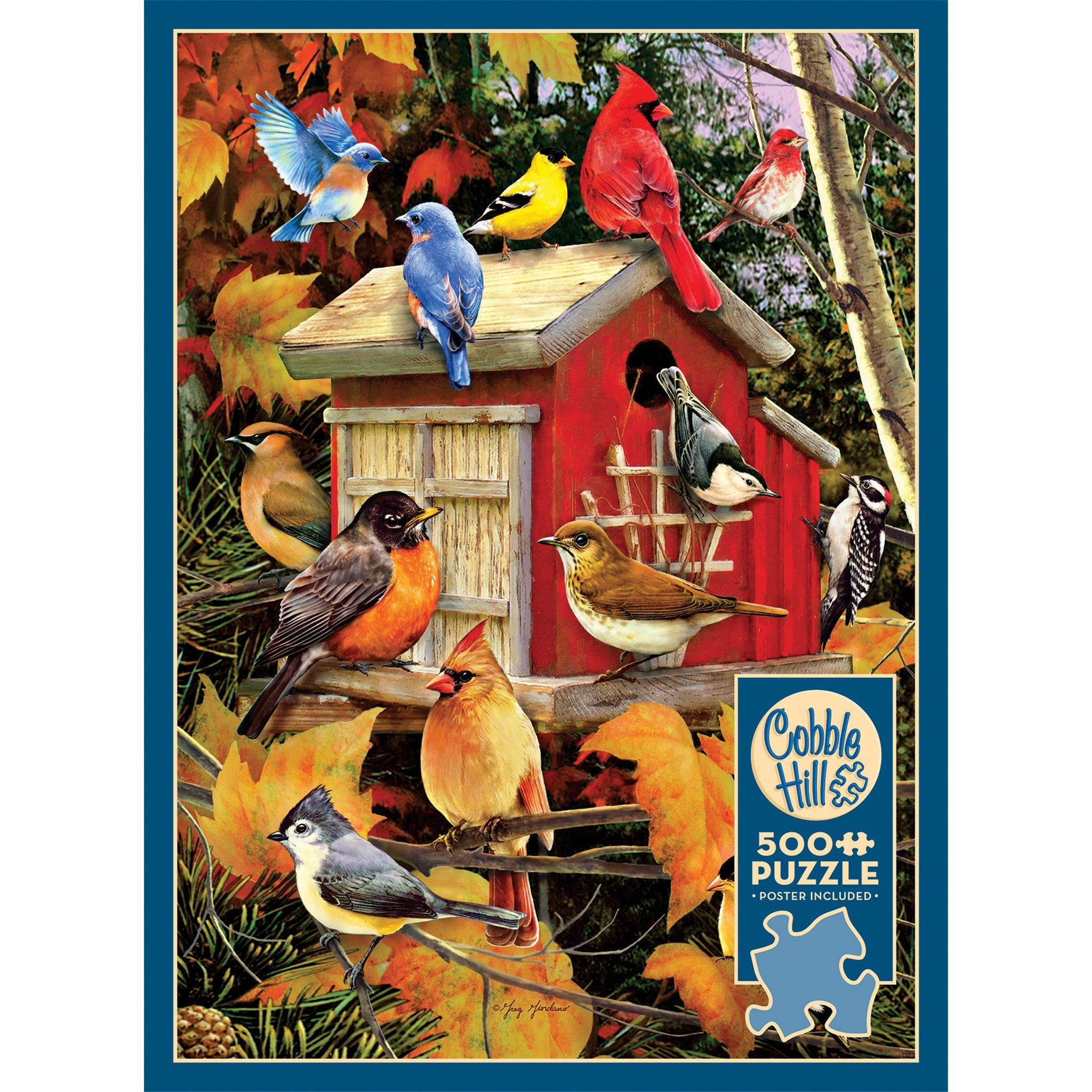 Fall Birdhouse 500 Piece Puzzle