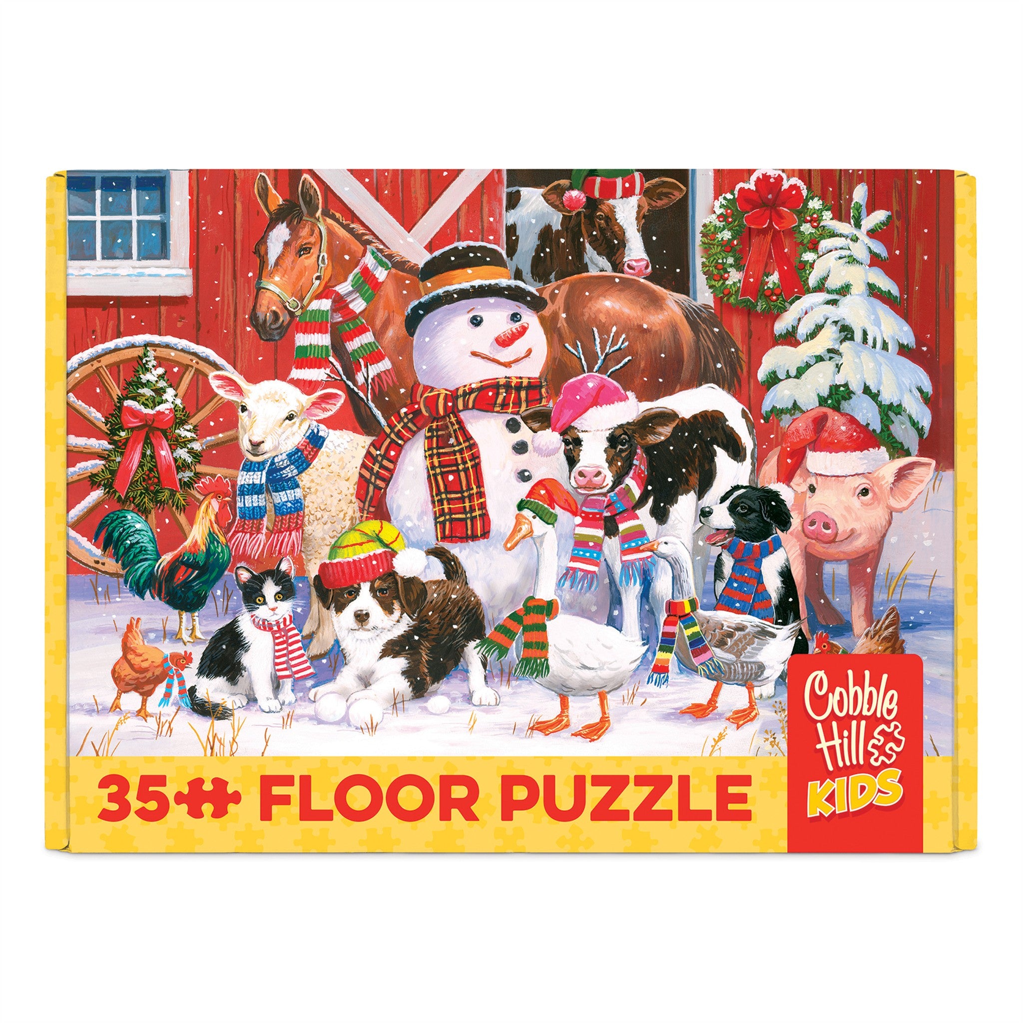 Festive Farmyard Greetings 35 Piece Floor Puzzle