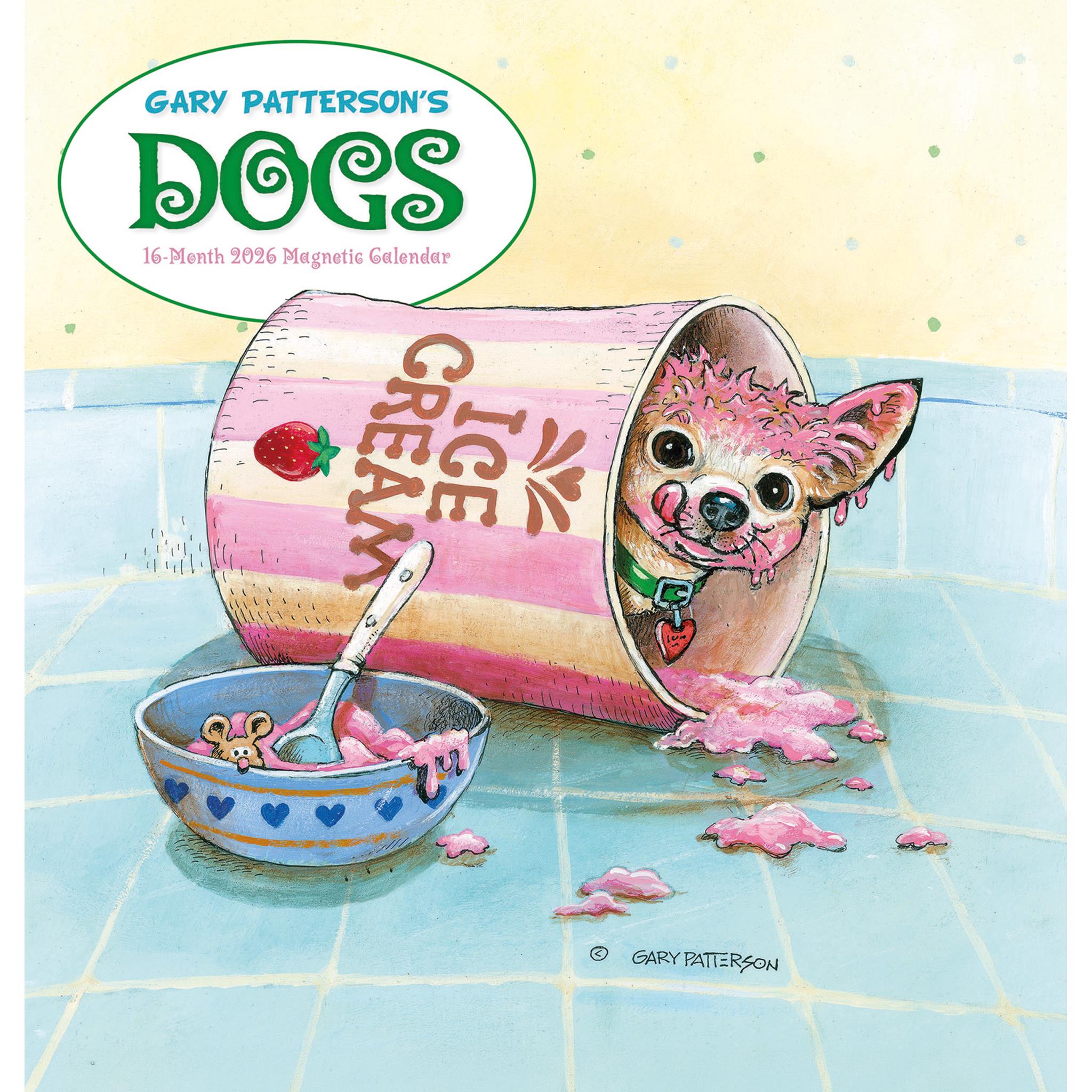 Gary Patterson Dogs 2026 Mini Magnetic Calendar