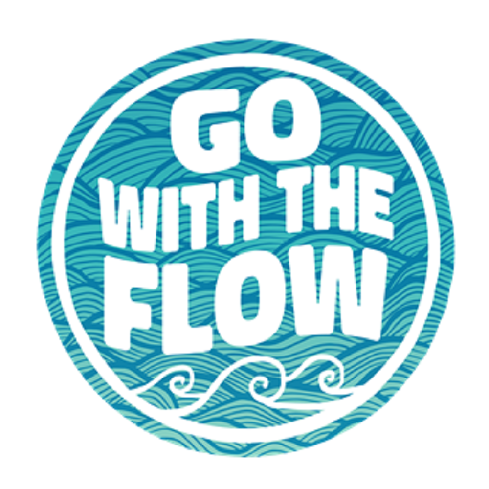 Go With the Flow Wave Vinyl Sticker