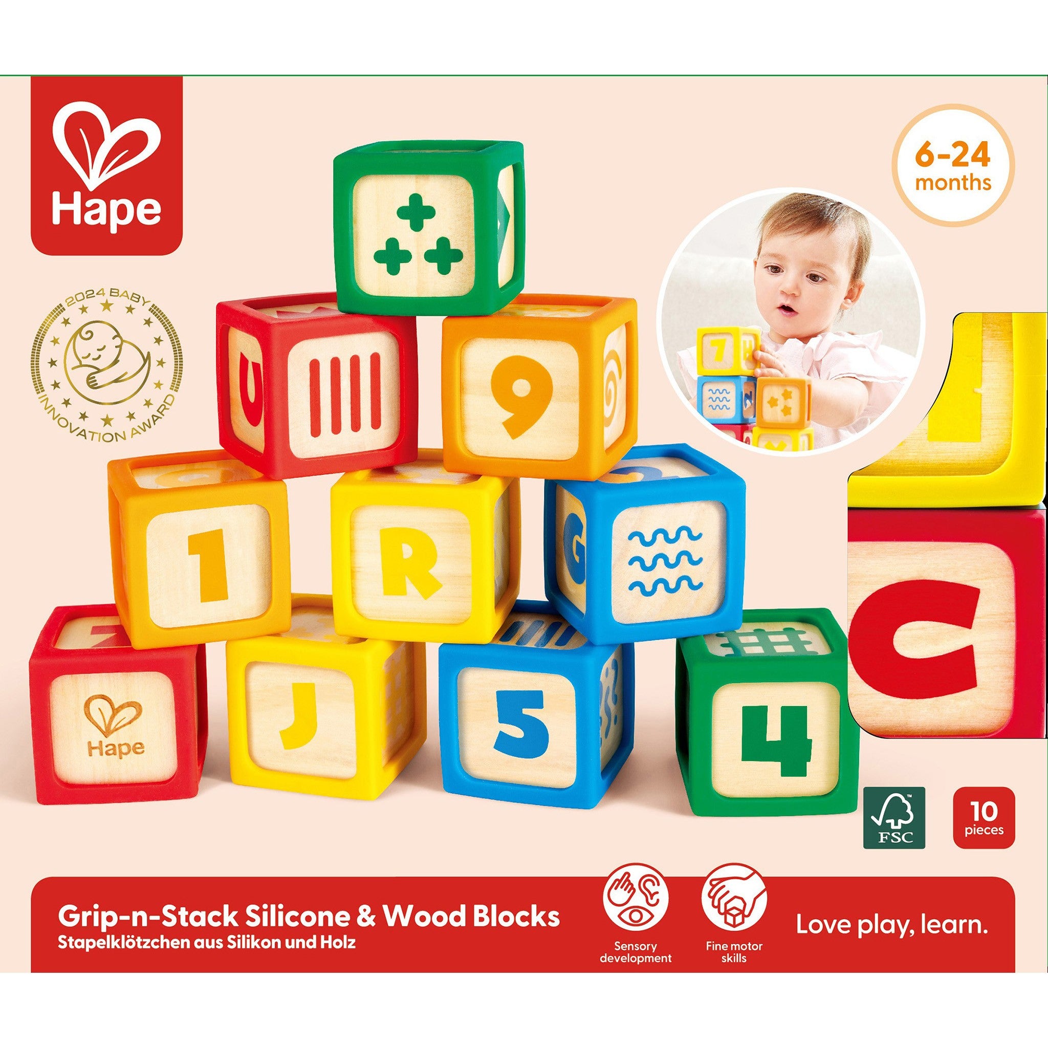 Grip-n- Stack Silicone & Wood Blocks