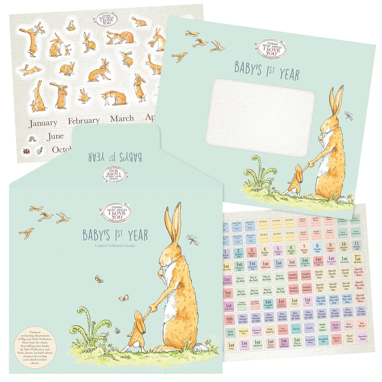Guess How Much I Love You Babys 1st year Undated Wall Calendar