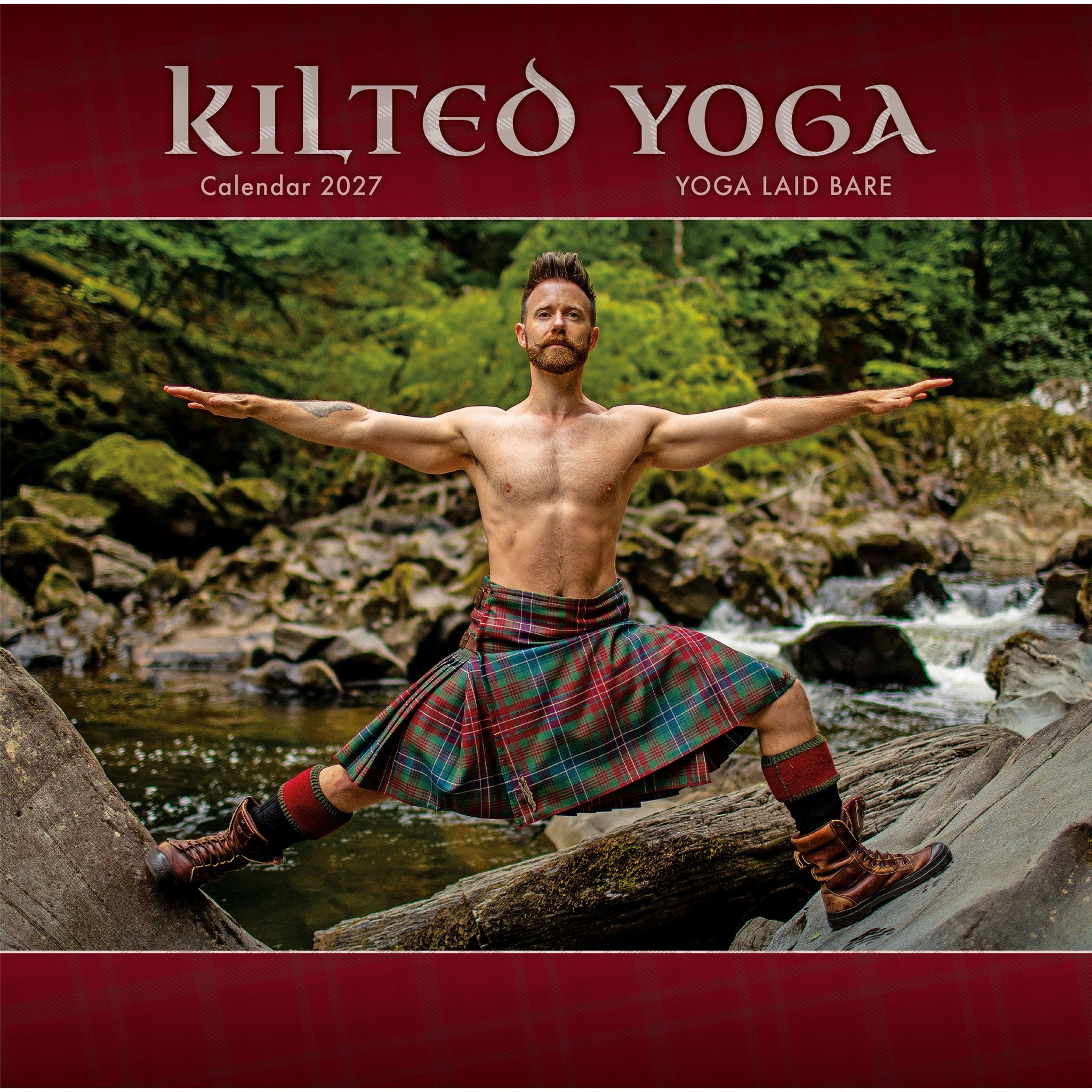 Kilted Yoga 2027 Wall Calendar