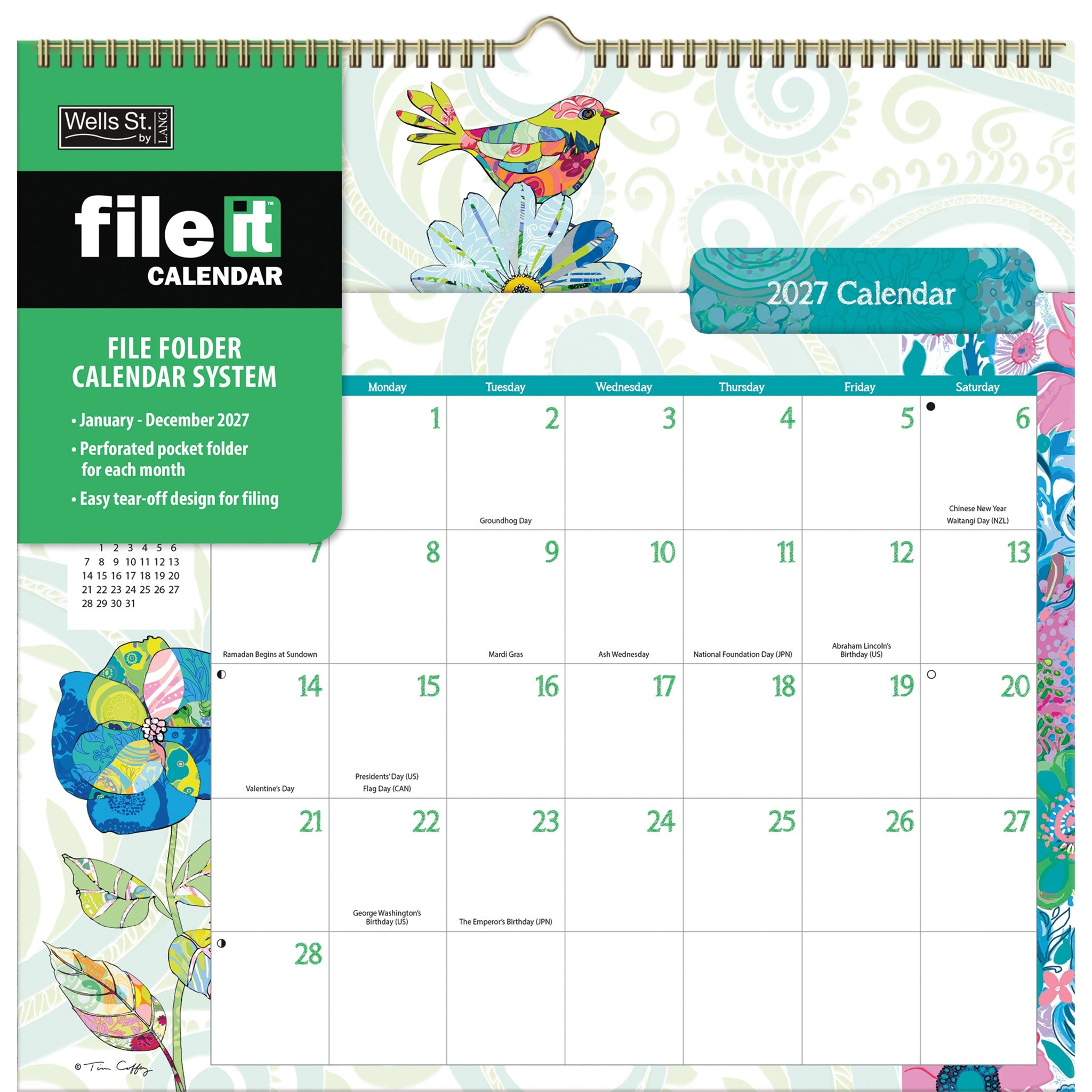 Ladybird File-It 2027 Wall Calendar