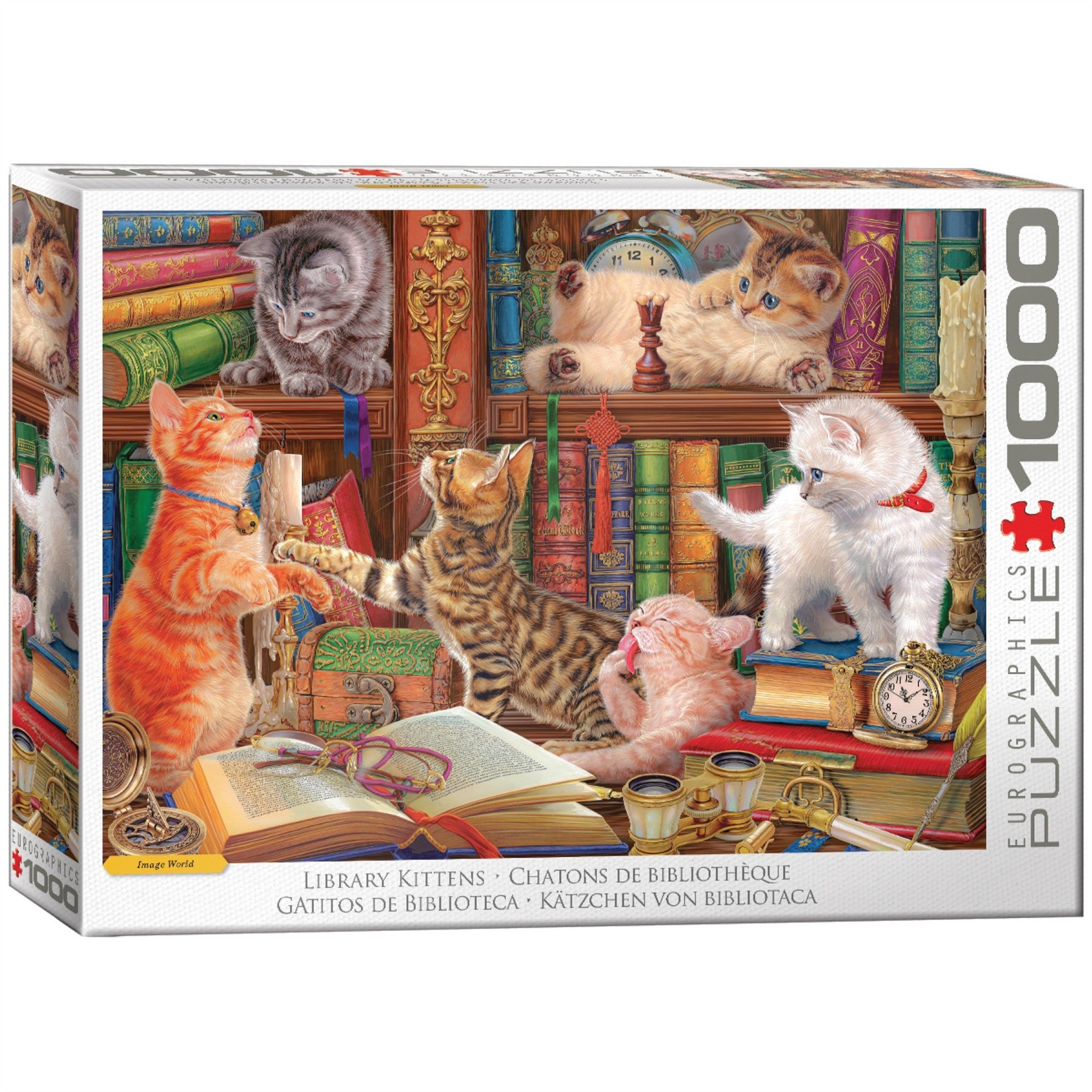 Library Kittens 1000 Piece Puzzle