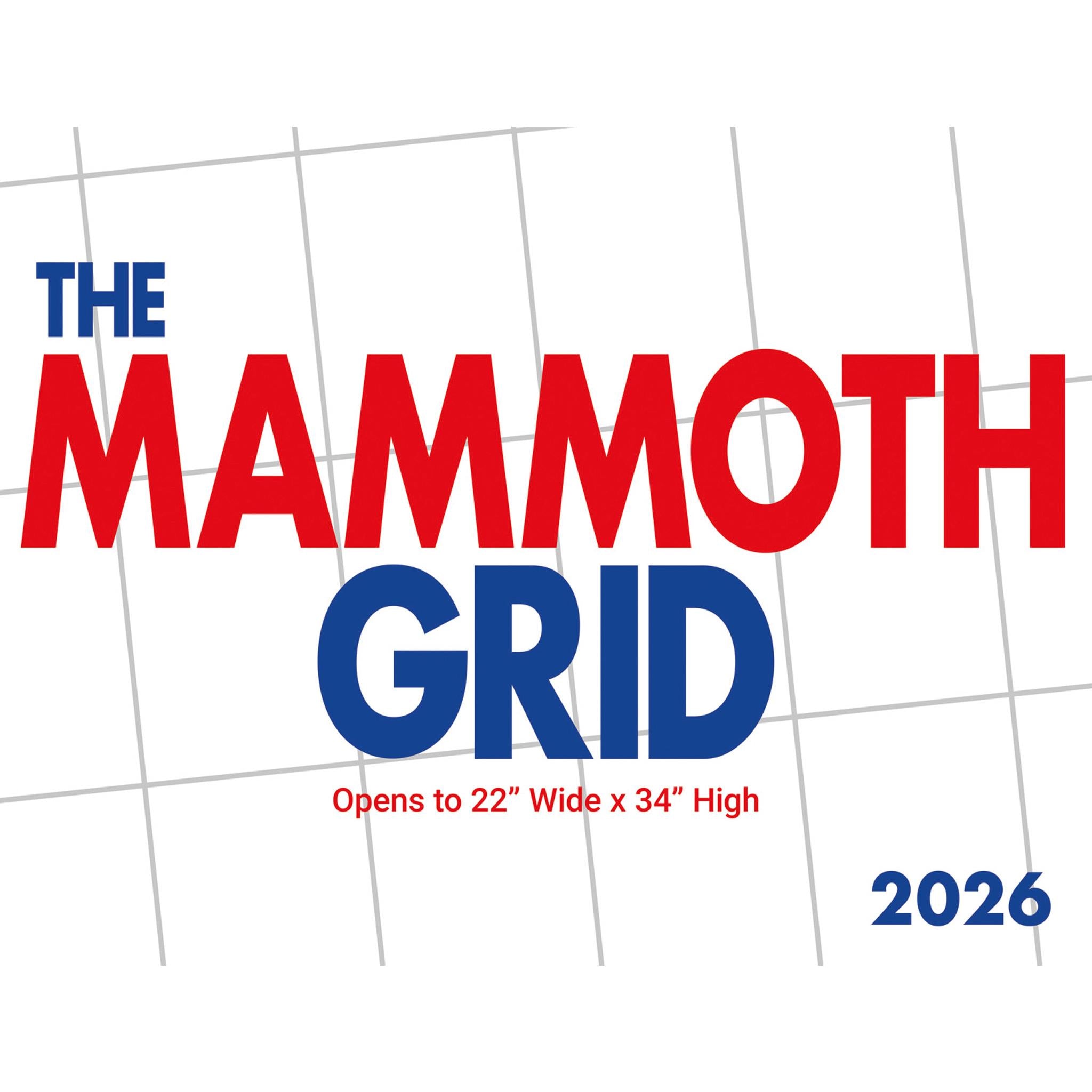 Mammoth Grid Oversized 2026 Poster Calendar
