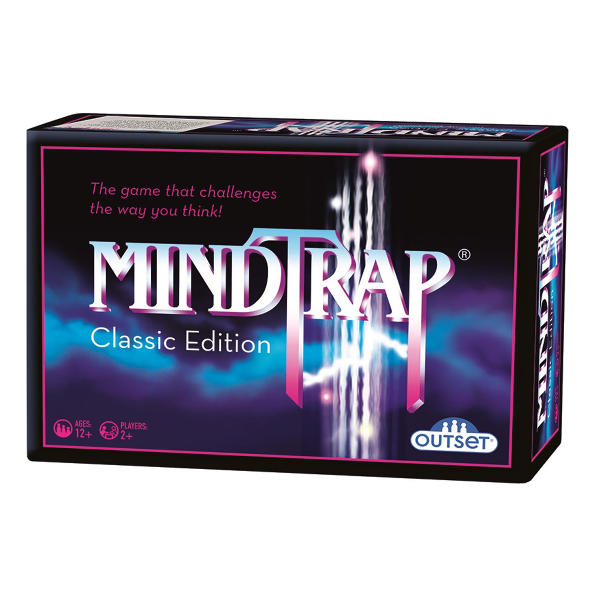 Boxed Mind Trap Classic Edition game featuring a title graphic with purple and blue light effects.