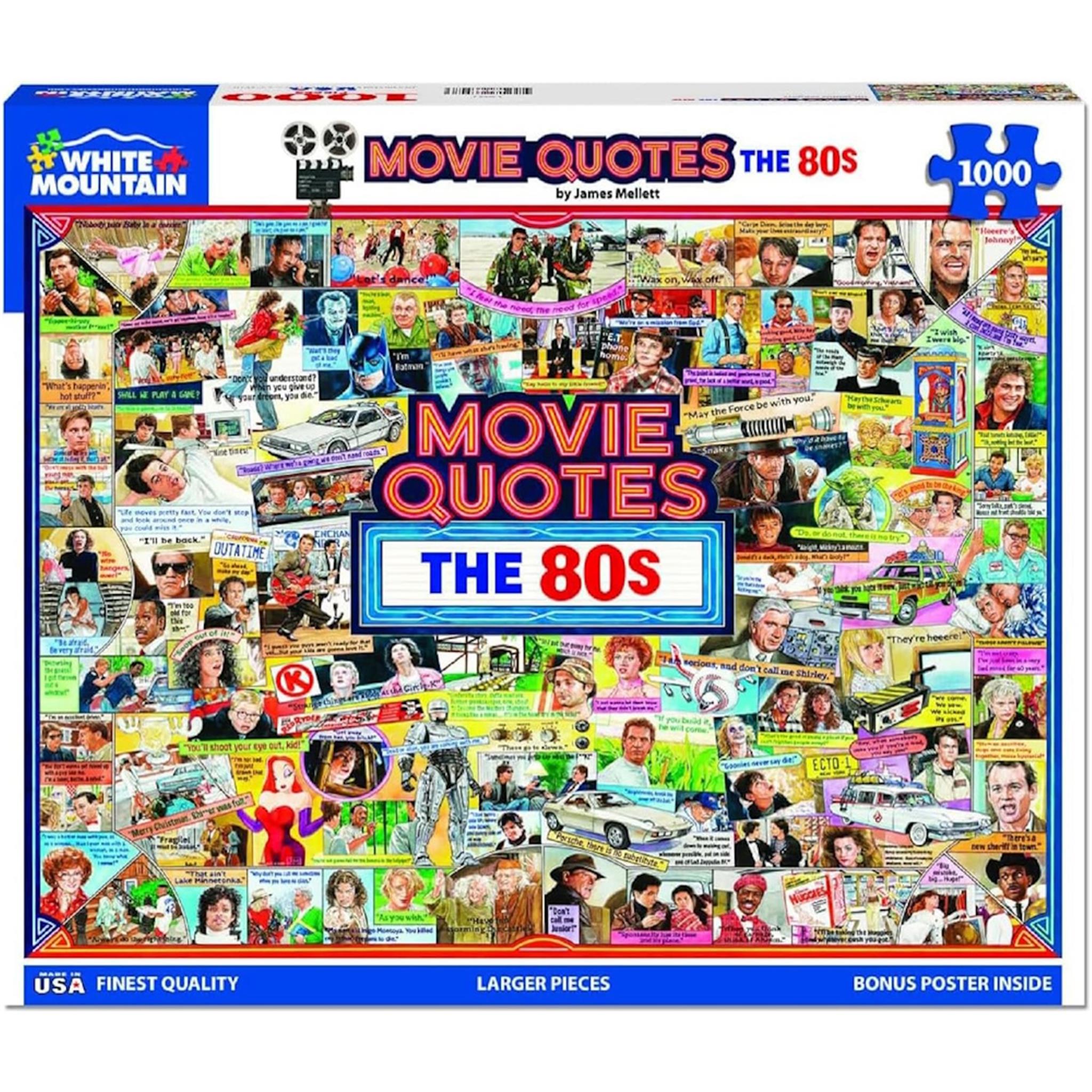 Movie Quotes the 80's 1000 Piece Puzzle
