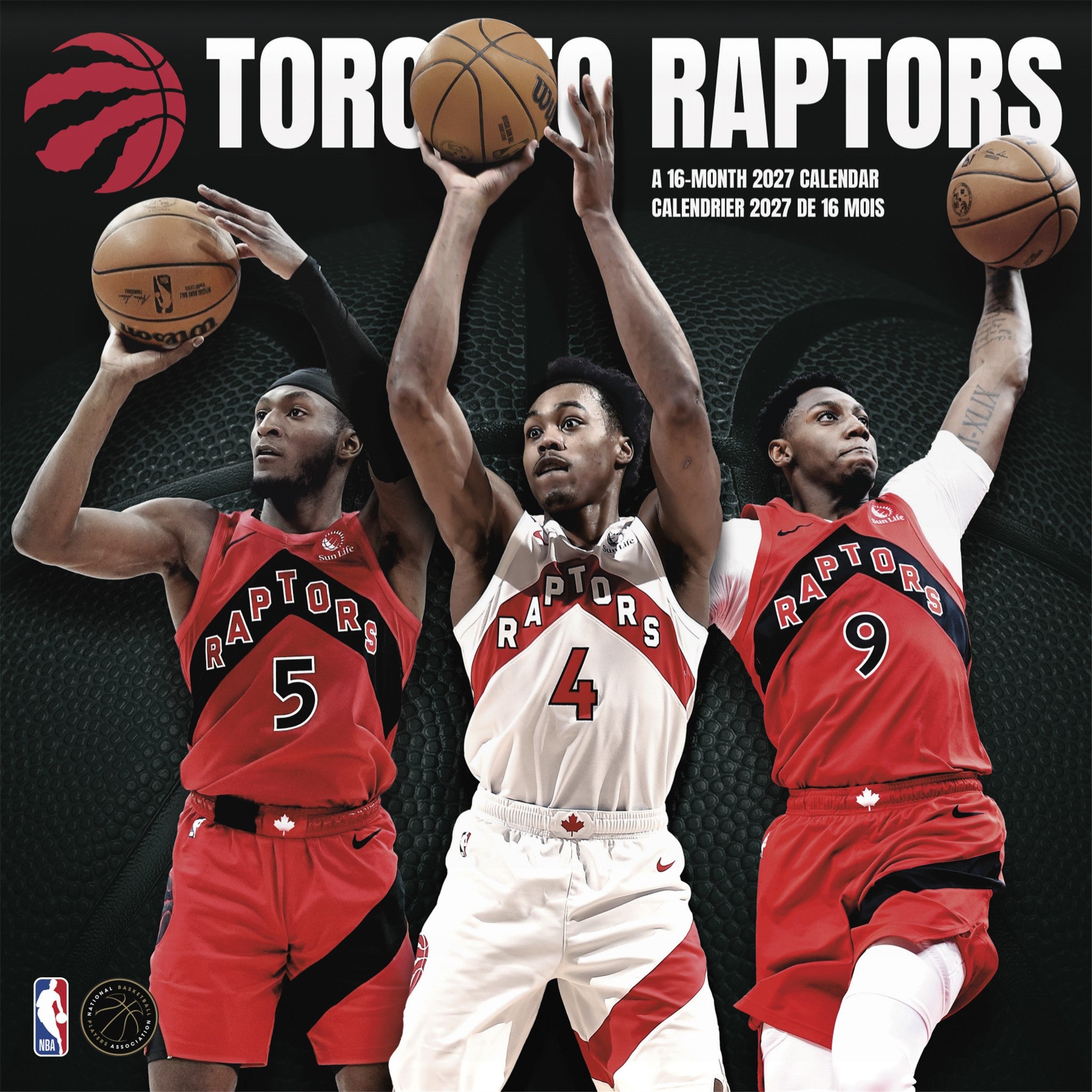 NBA Toronto Raptors 2027 Wall Calendar