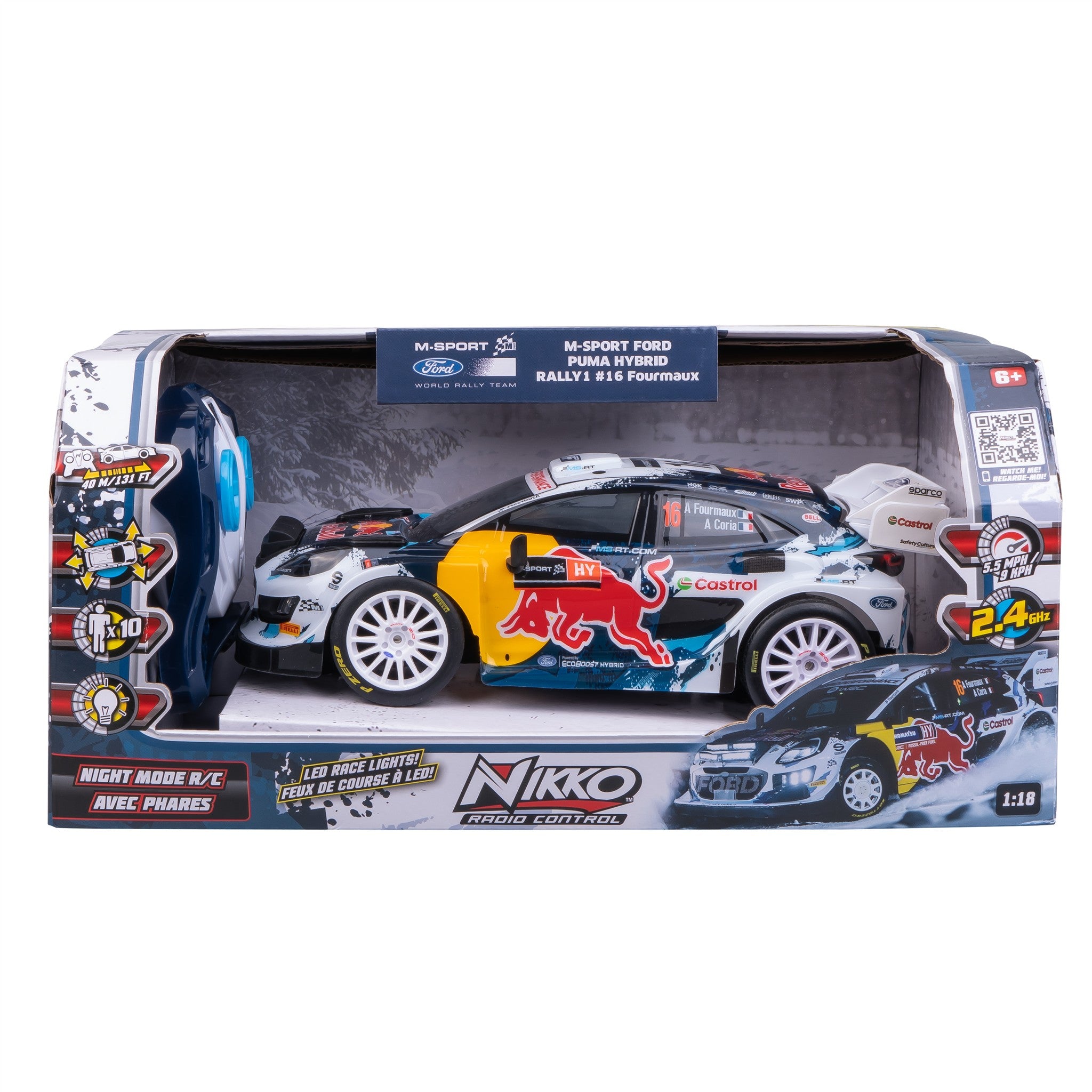 Night Mode RC 1:18 M-Sport Ford Puma Hybrid with Lights