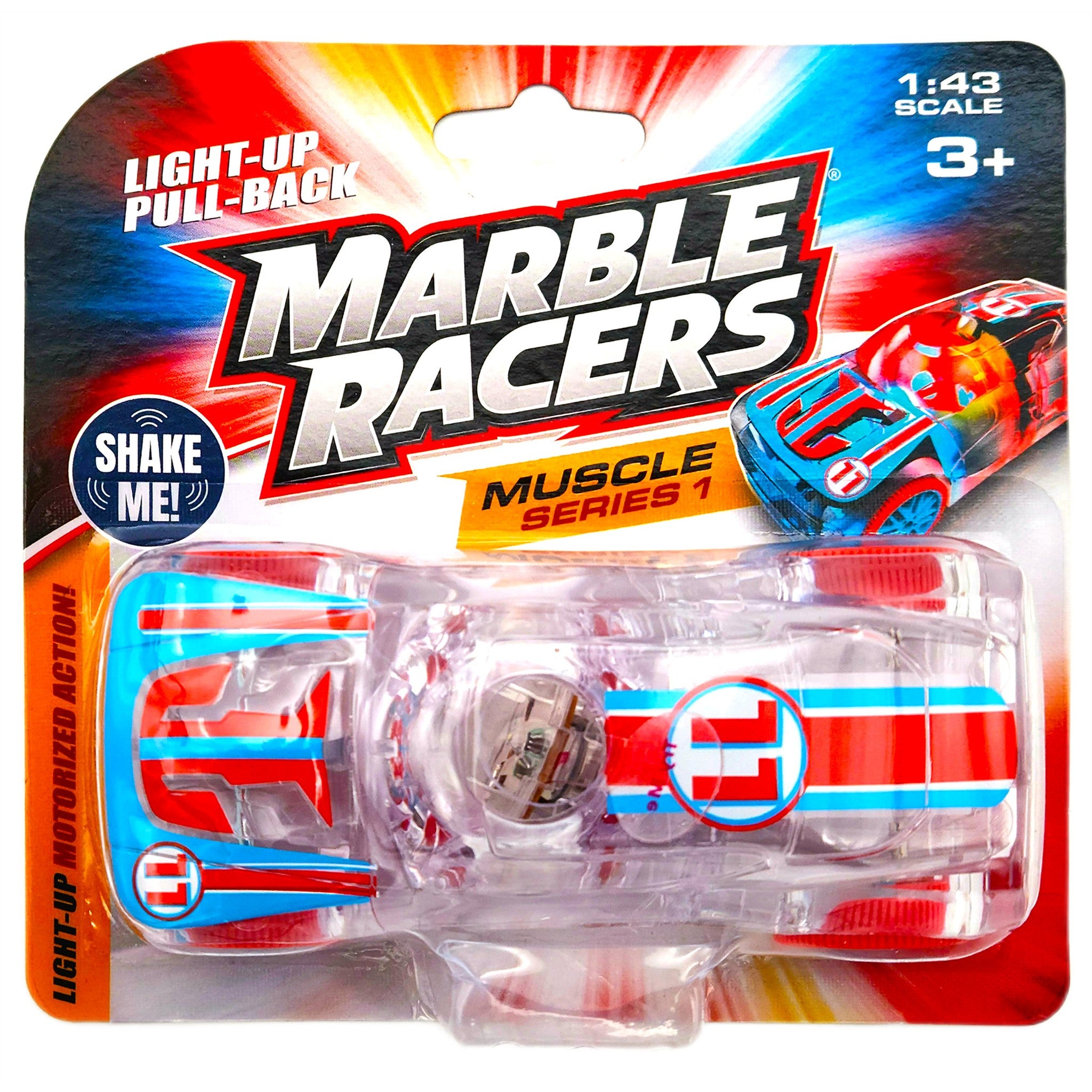 Red/Blue Muscle Car Marble Racer