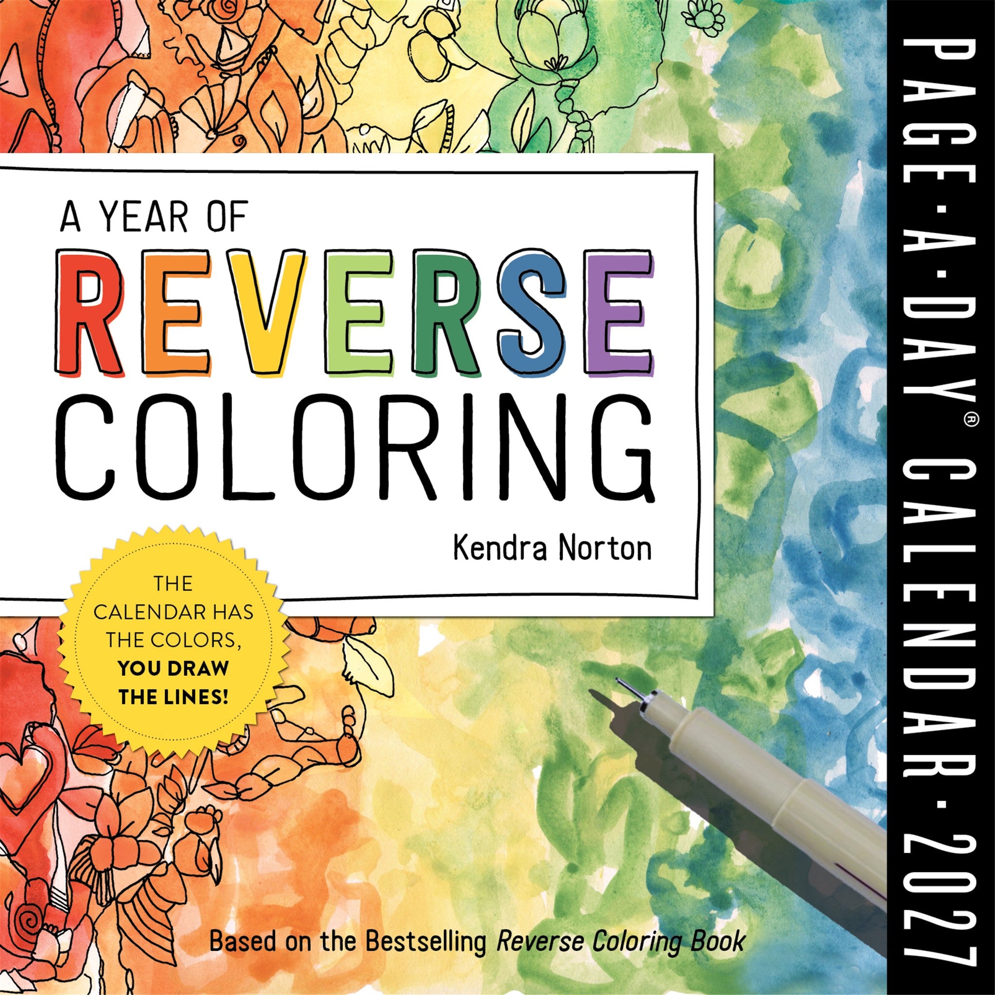 Reverse Coloring 2027 Box Calendar - Online Only