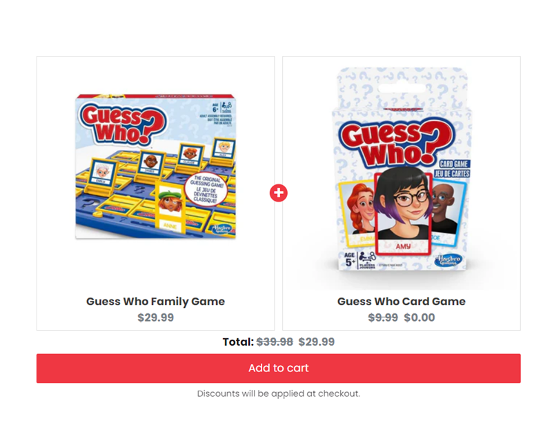 Free Guess Who Card Game when you bundle at Calendarclub.ca