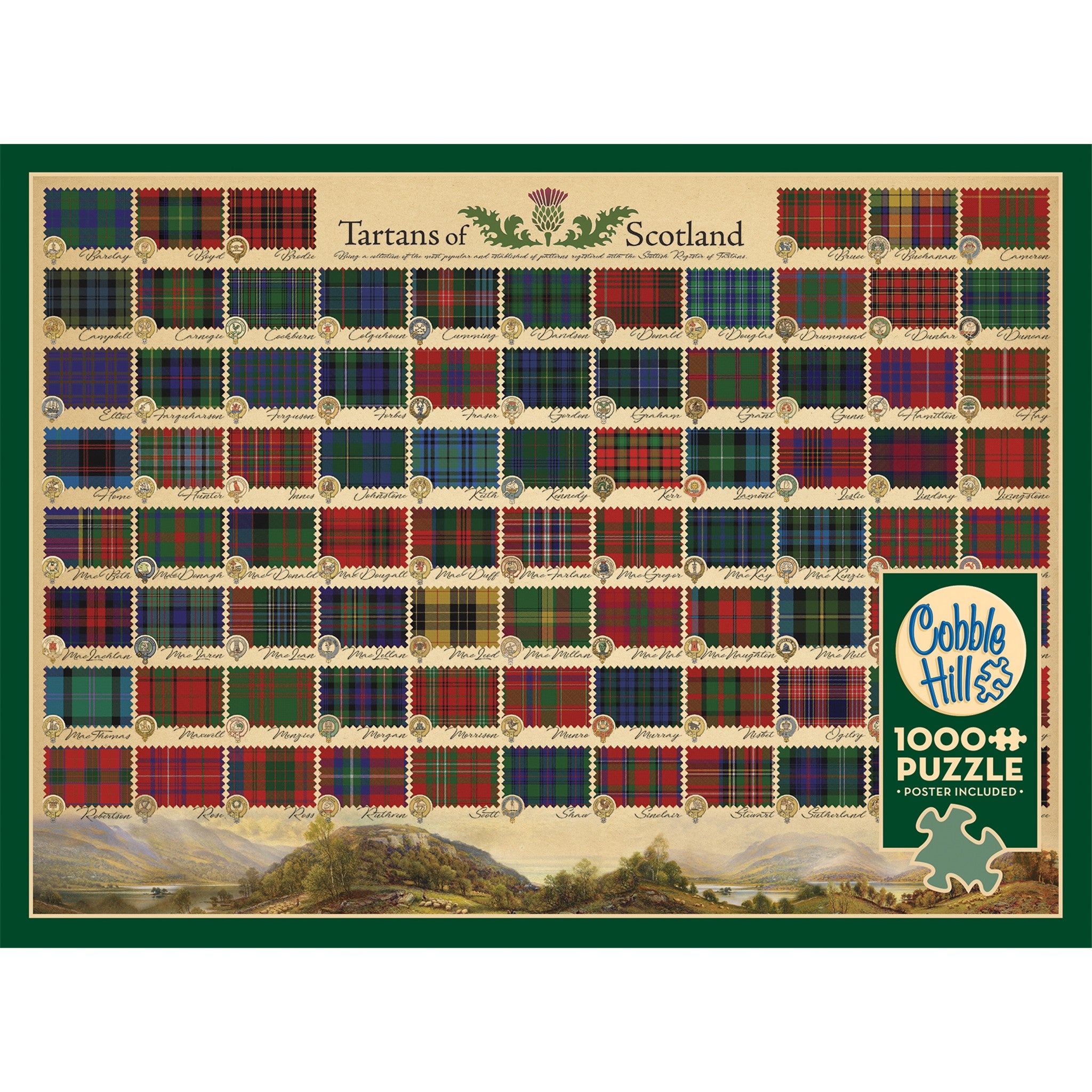 Tartans of Scotland 1000 Piece Puzzle - Online Only