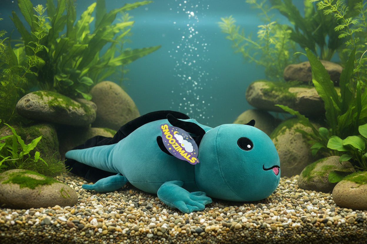 Axolotl Teal Snoozimal 20in Plush