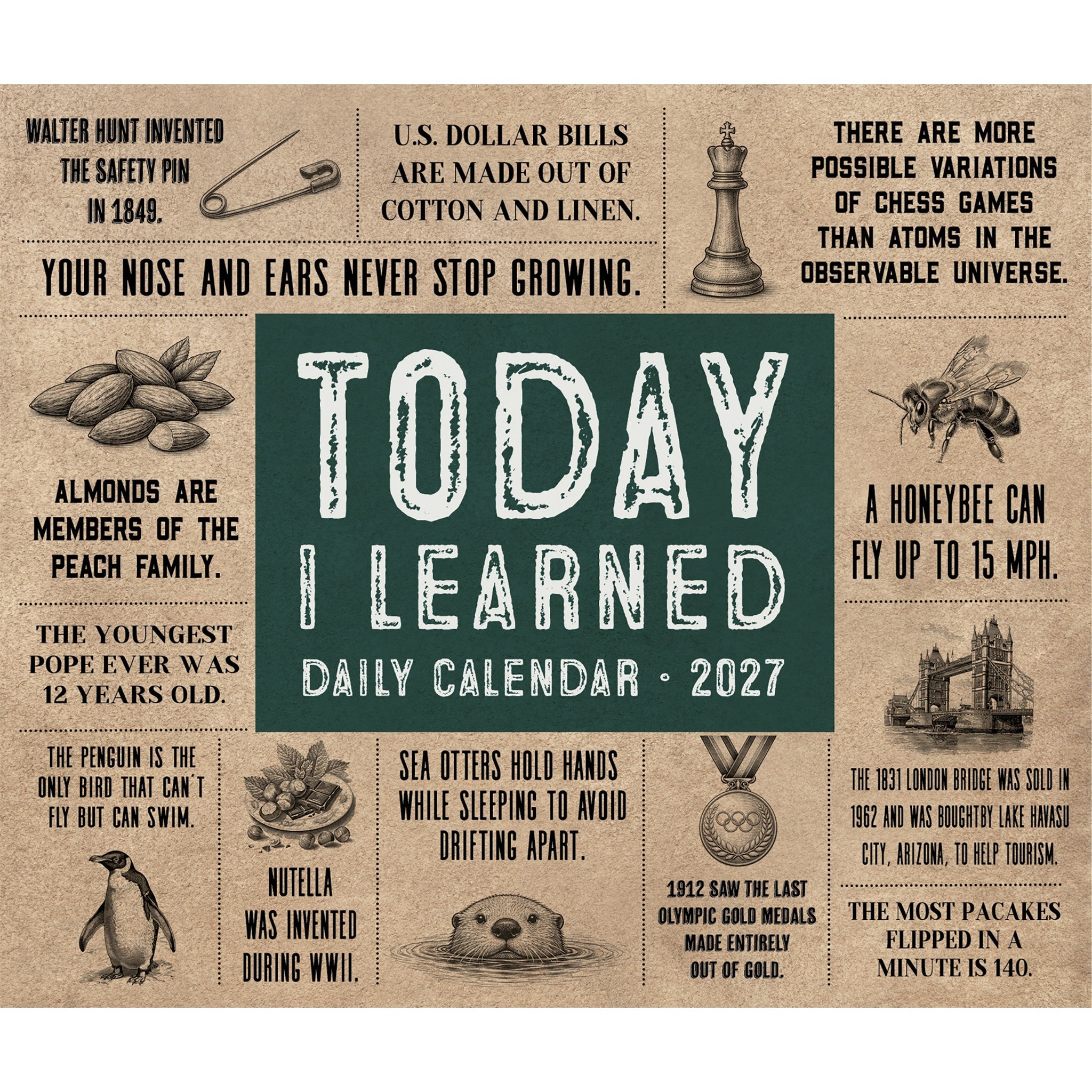 Today I Learned 2027 Box Calendar - Online Only