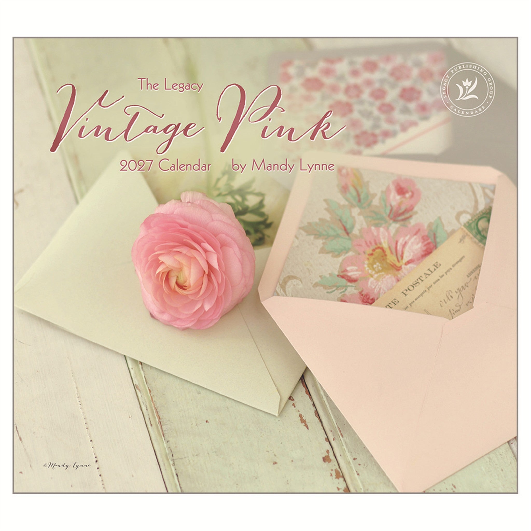 Vintage Pink 2027 Wall Calendar