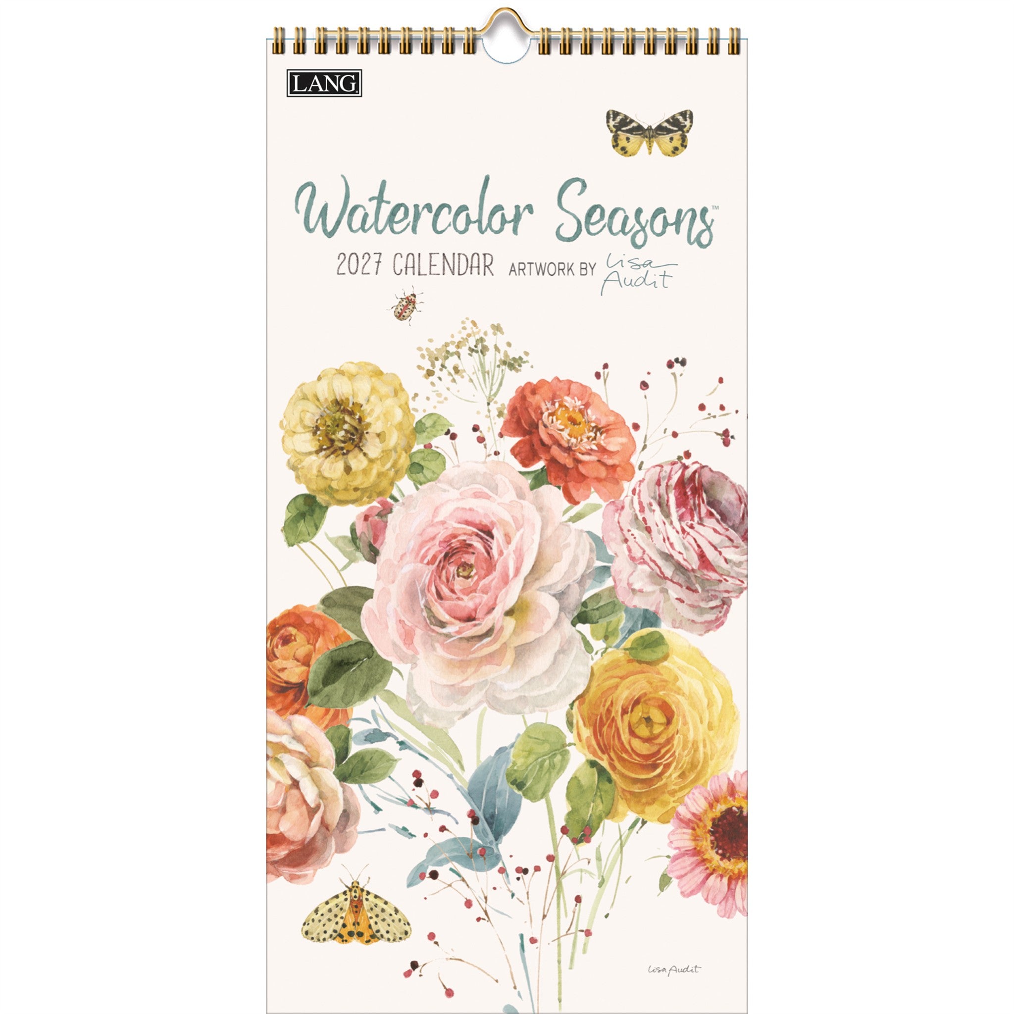 Watercolor Seasons 2027 Slim Calendar - Online Only