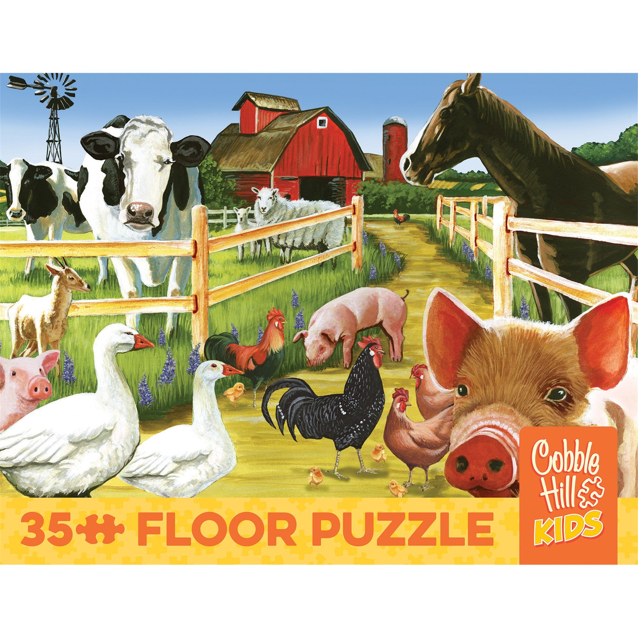 Welcome to the Farm 35 Piece Floor Puzzle - Online Only