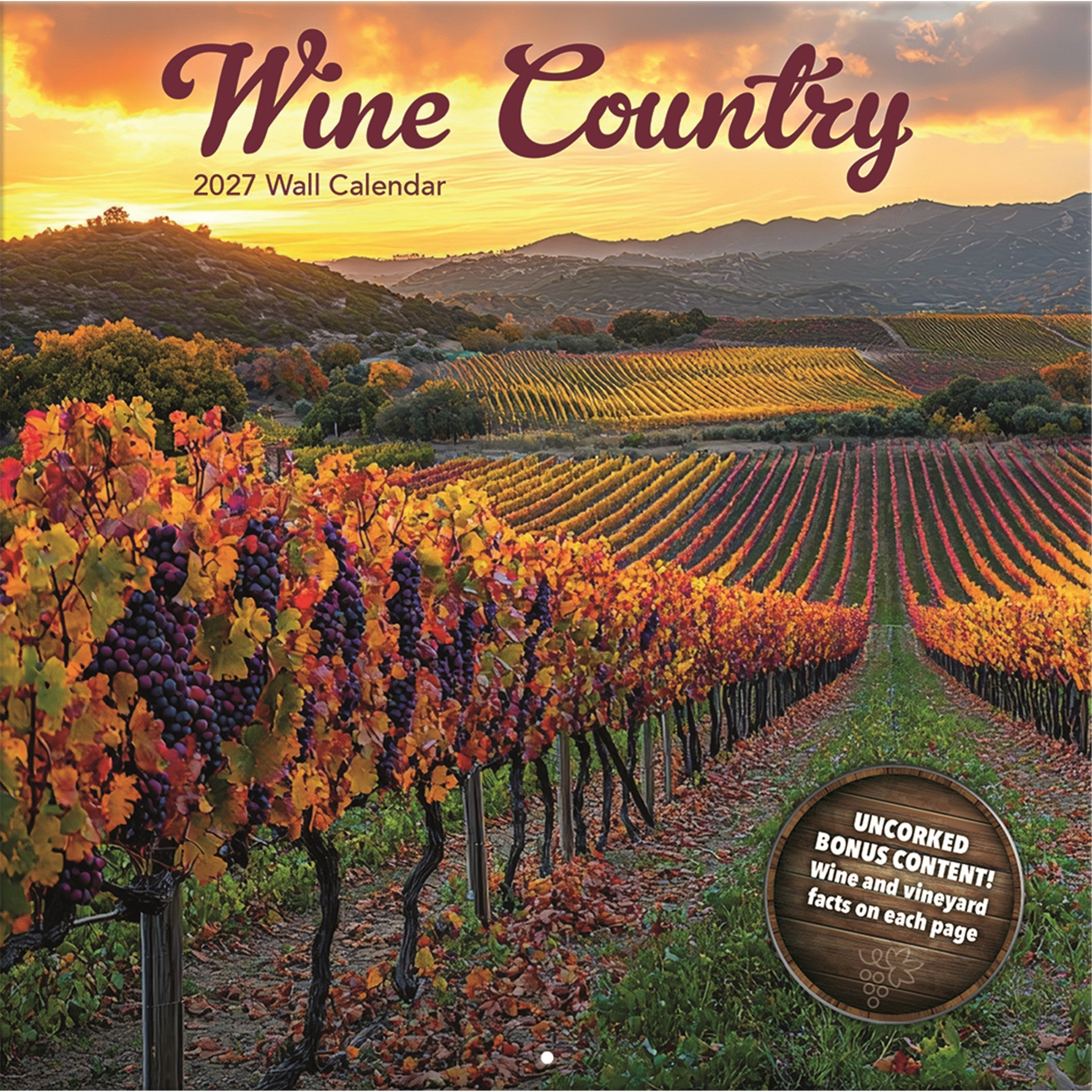 Wine Country 2027 Wall Calendar