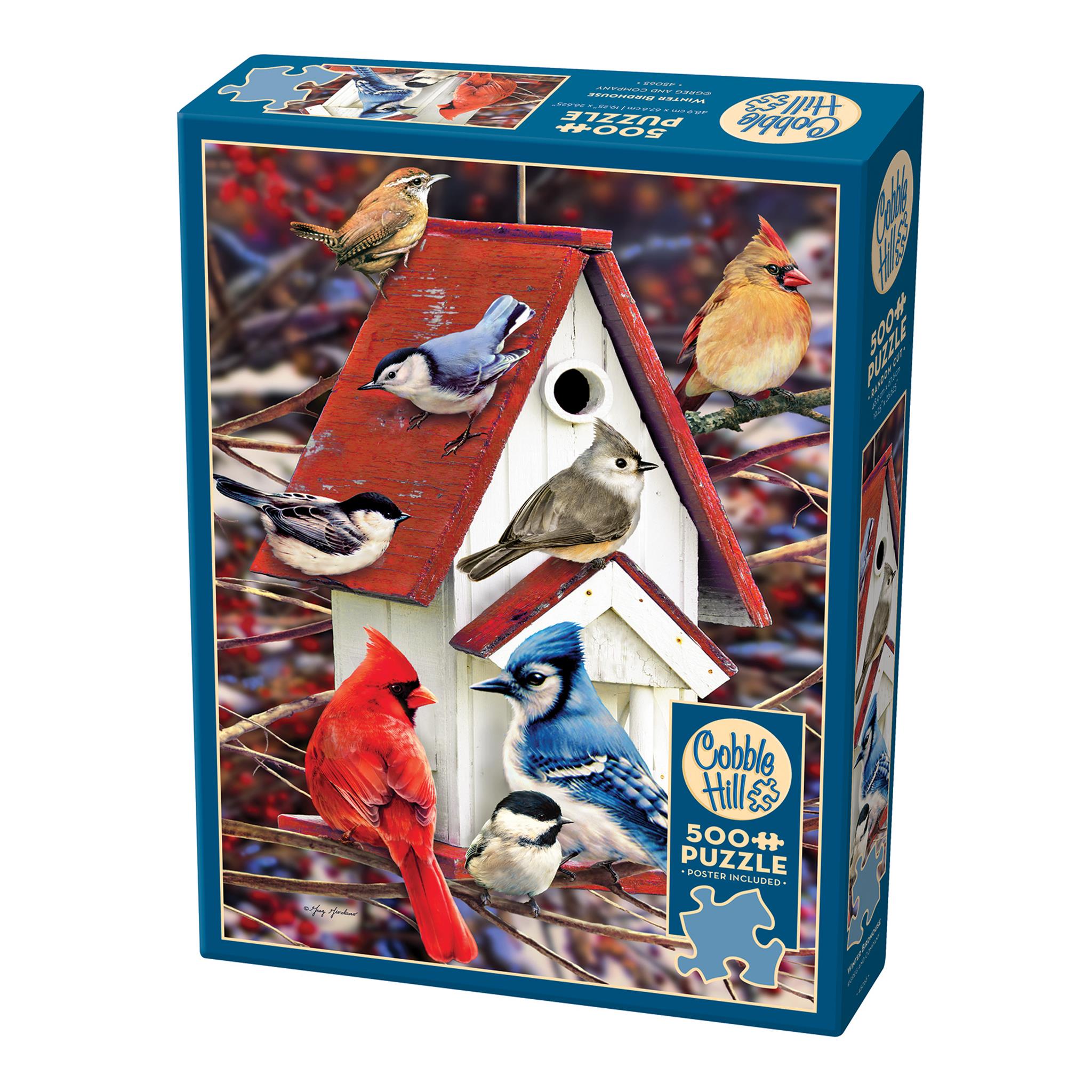 Winter Birdhouse 500 Piece Puzzle