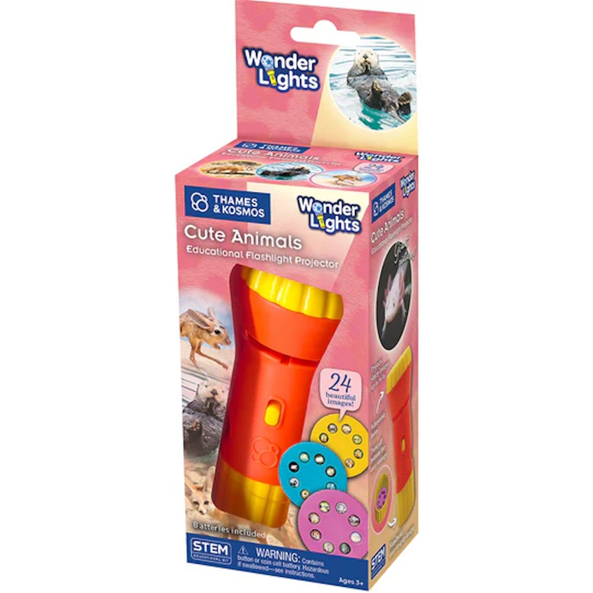 Wonder Lights Cute Animals Educational Flashlight Projector