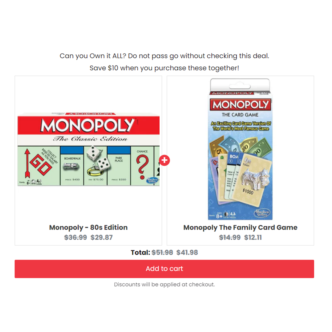 Save $10 on Monopoly Bundle at Calendarclub.ca