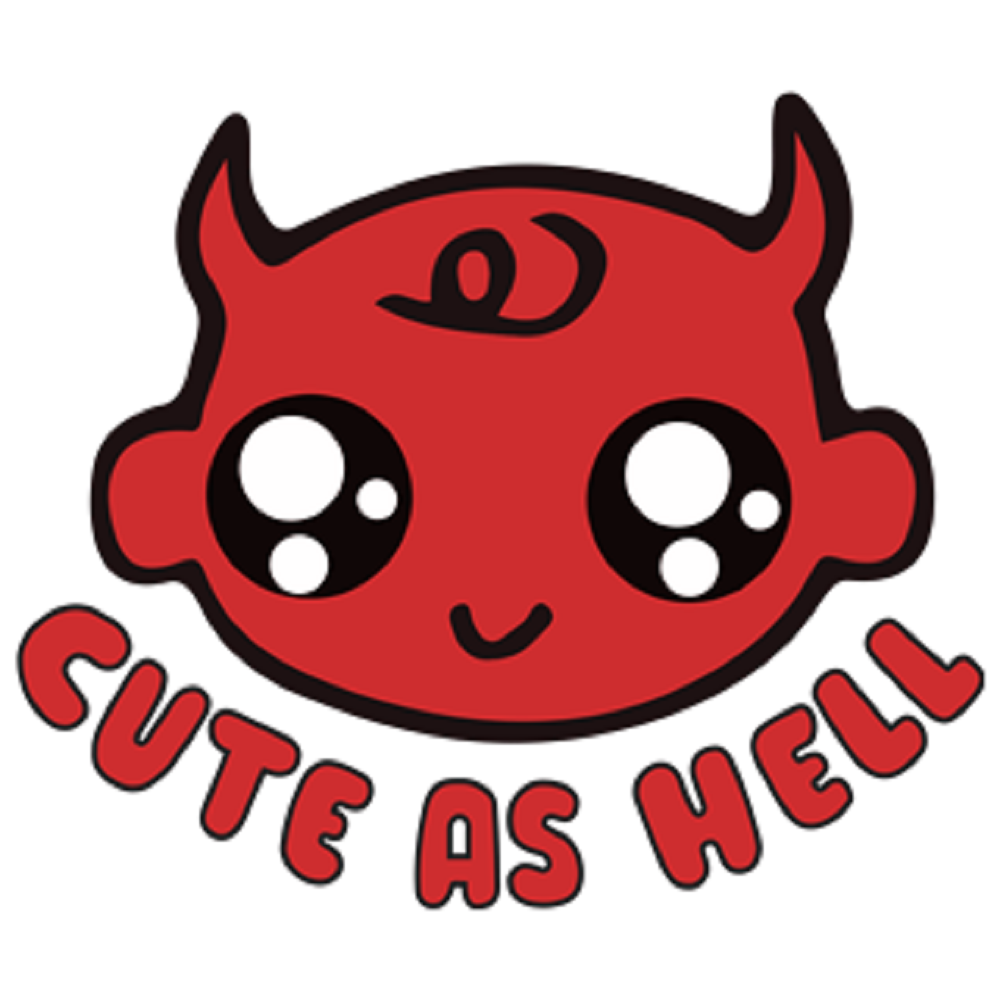 Cute as Hell Devil Vinyl Sticker