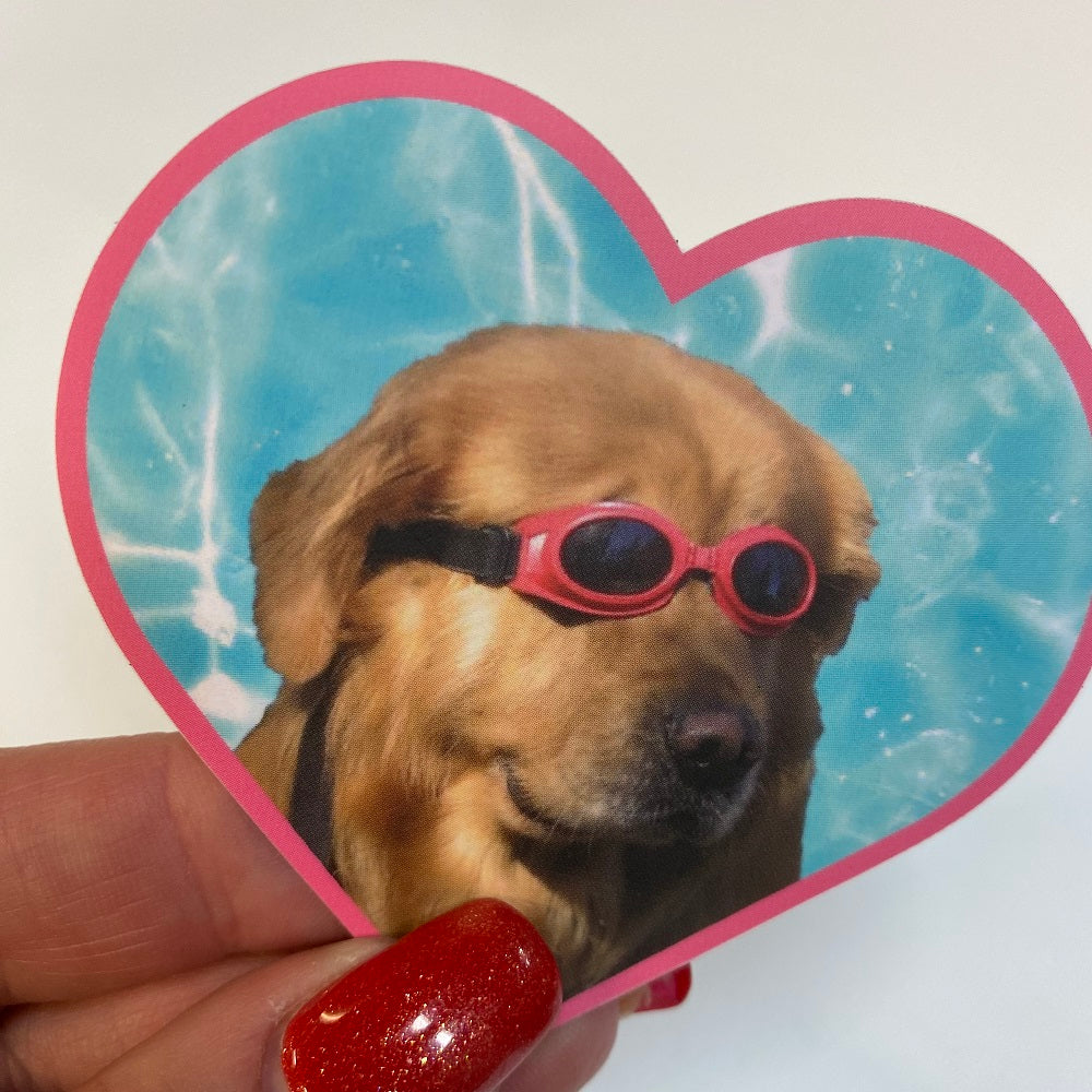 Dog in Goggles Vinyl Sticker