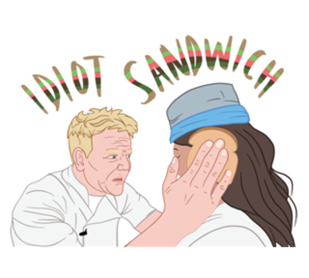 Idiot Sandwich Vinyl Sticker