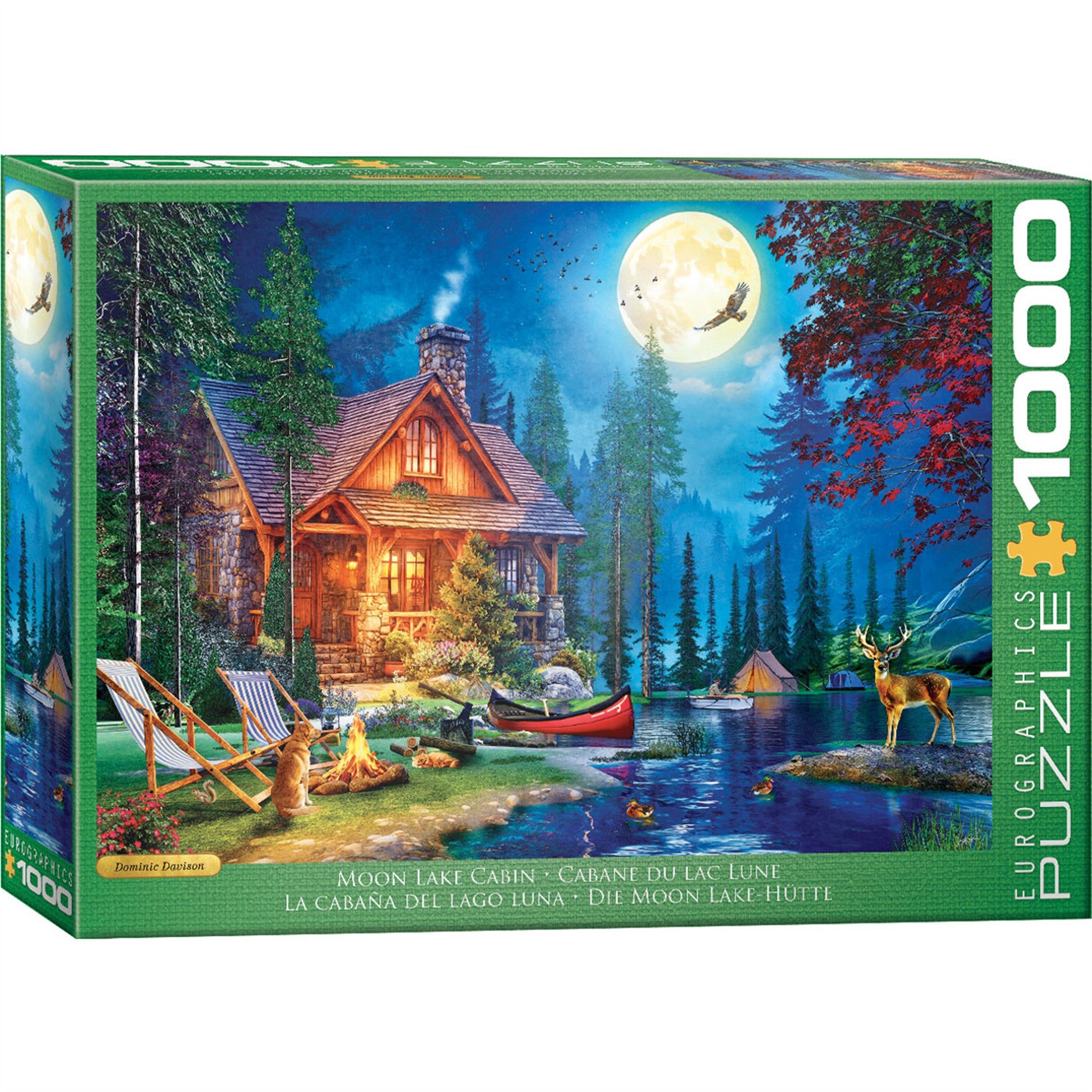 Moon Lake Cabin 1000 Piece Puzzle