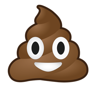 Poop Emoji Vinyl Sticker by | Calendar Club